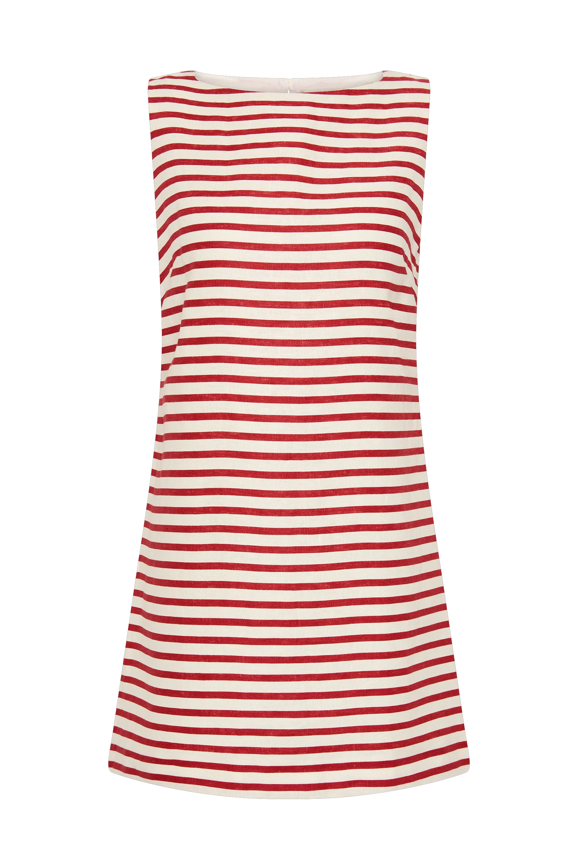 Kelly Mini Dress Breton Stripe Red - Final Sale - Image 8