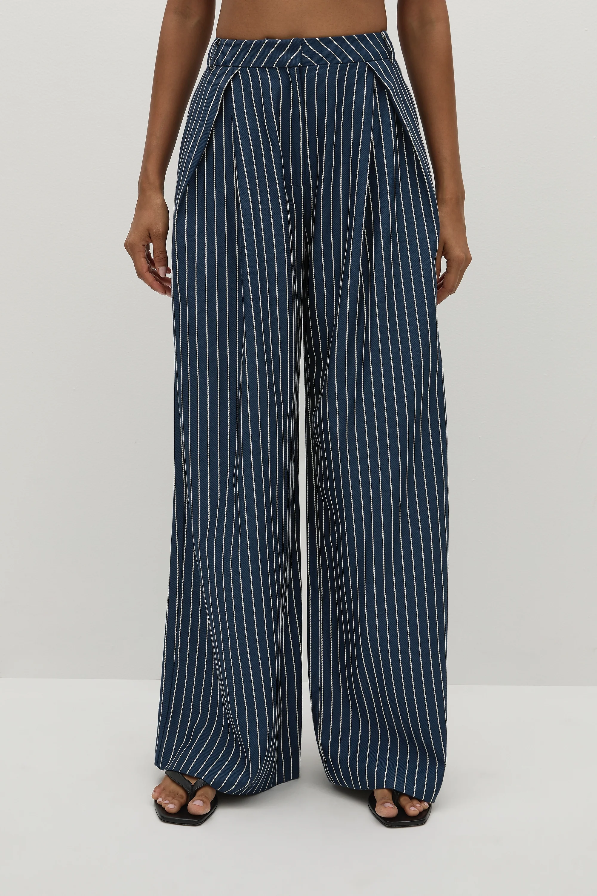 Lalia Trouser Chevron Stripe Vintage Navy - Final Sale - Image 3