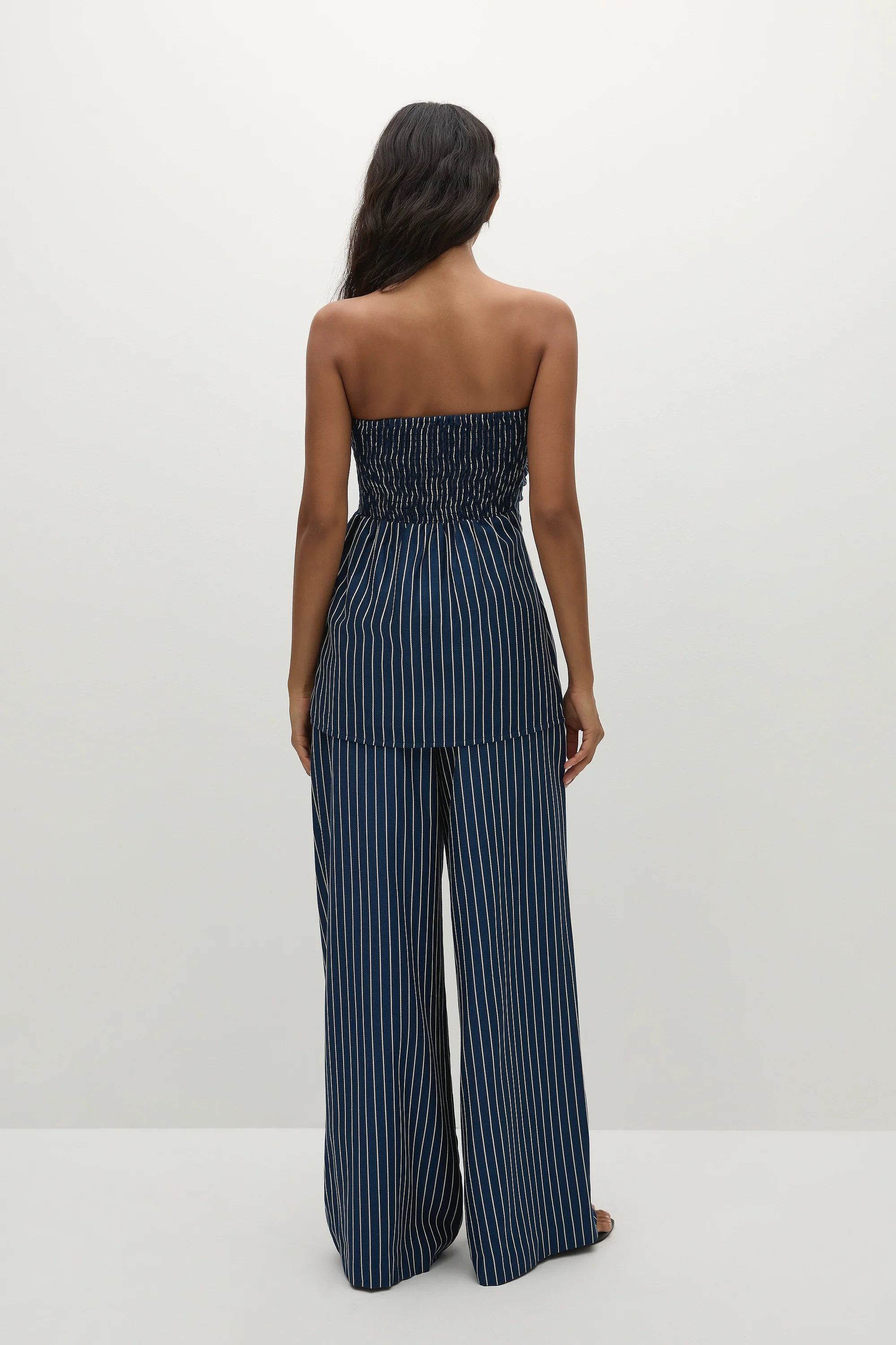 Lalia Trouser Chevron Stripe Vintage Navy - Final Sale - Image 5