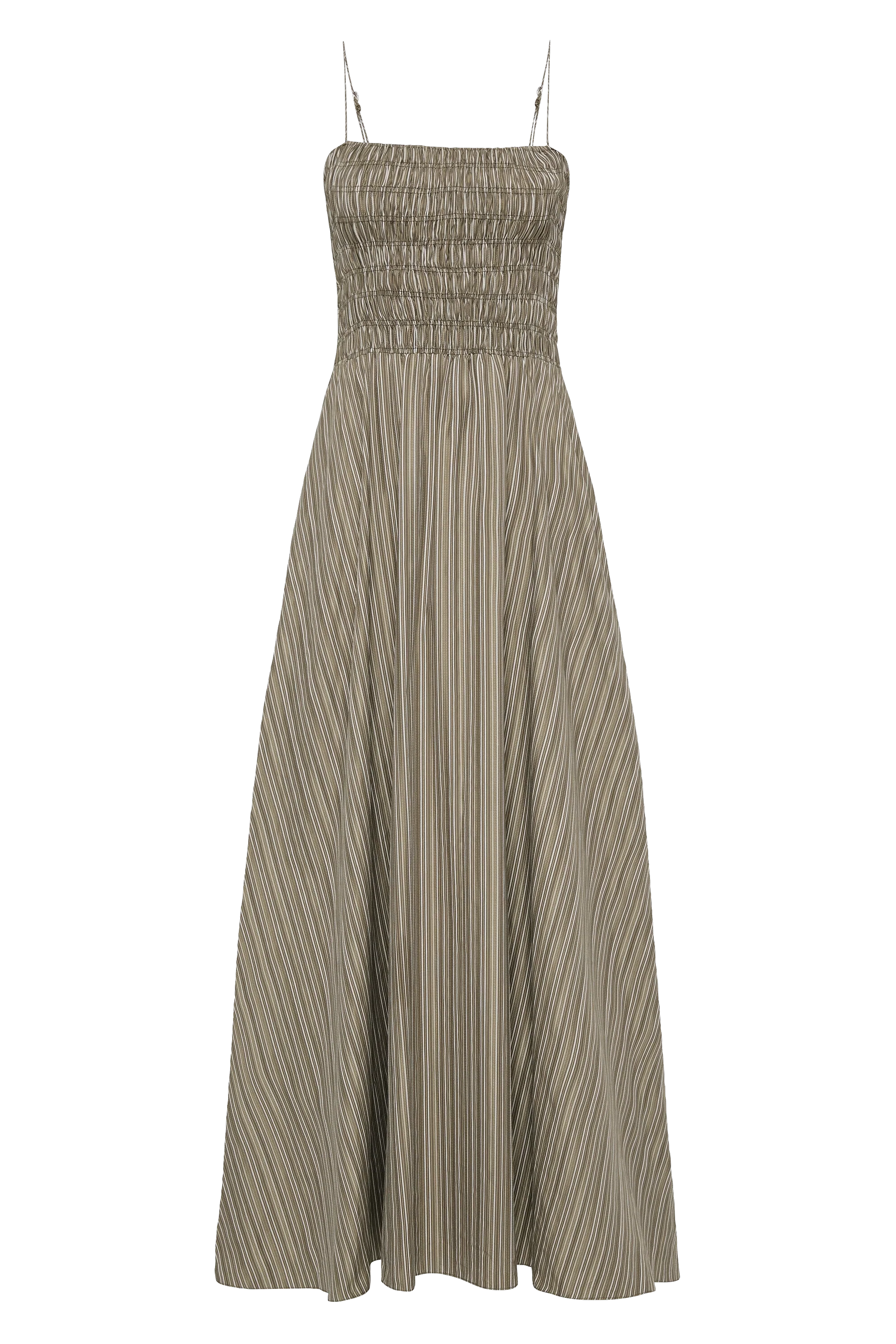 Lida Maxi Dress Khaki Stripe - Final Sale - Image 12