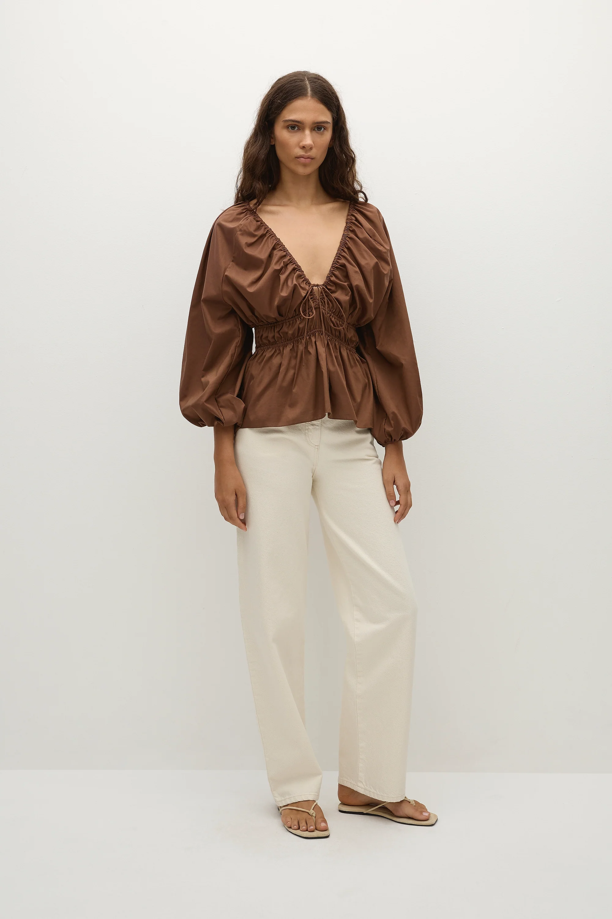 Lina Top Chestnut Brown - Final Sale - Image 3