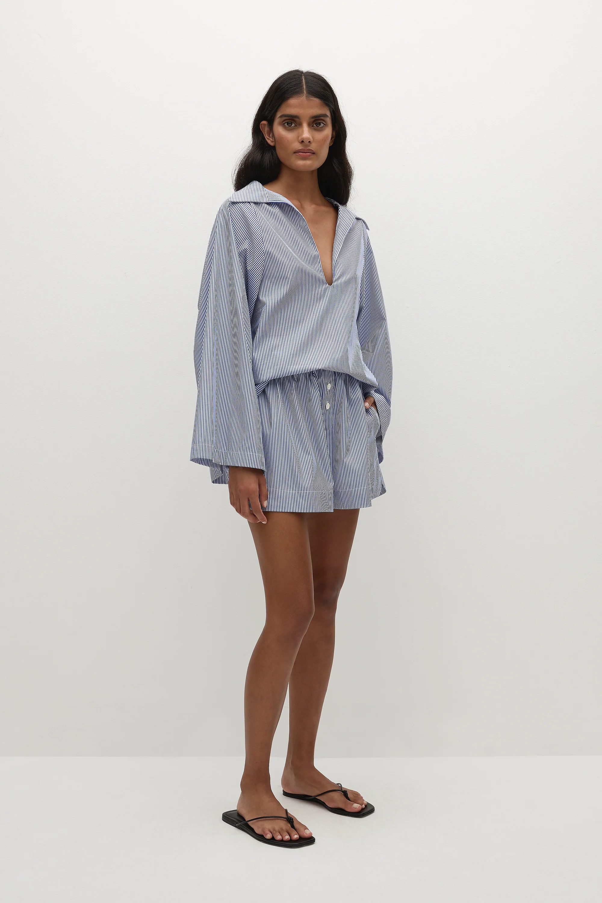 Lonia Shorts Helle Stripe Vintage Navy - Final Sale - Image 3