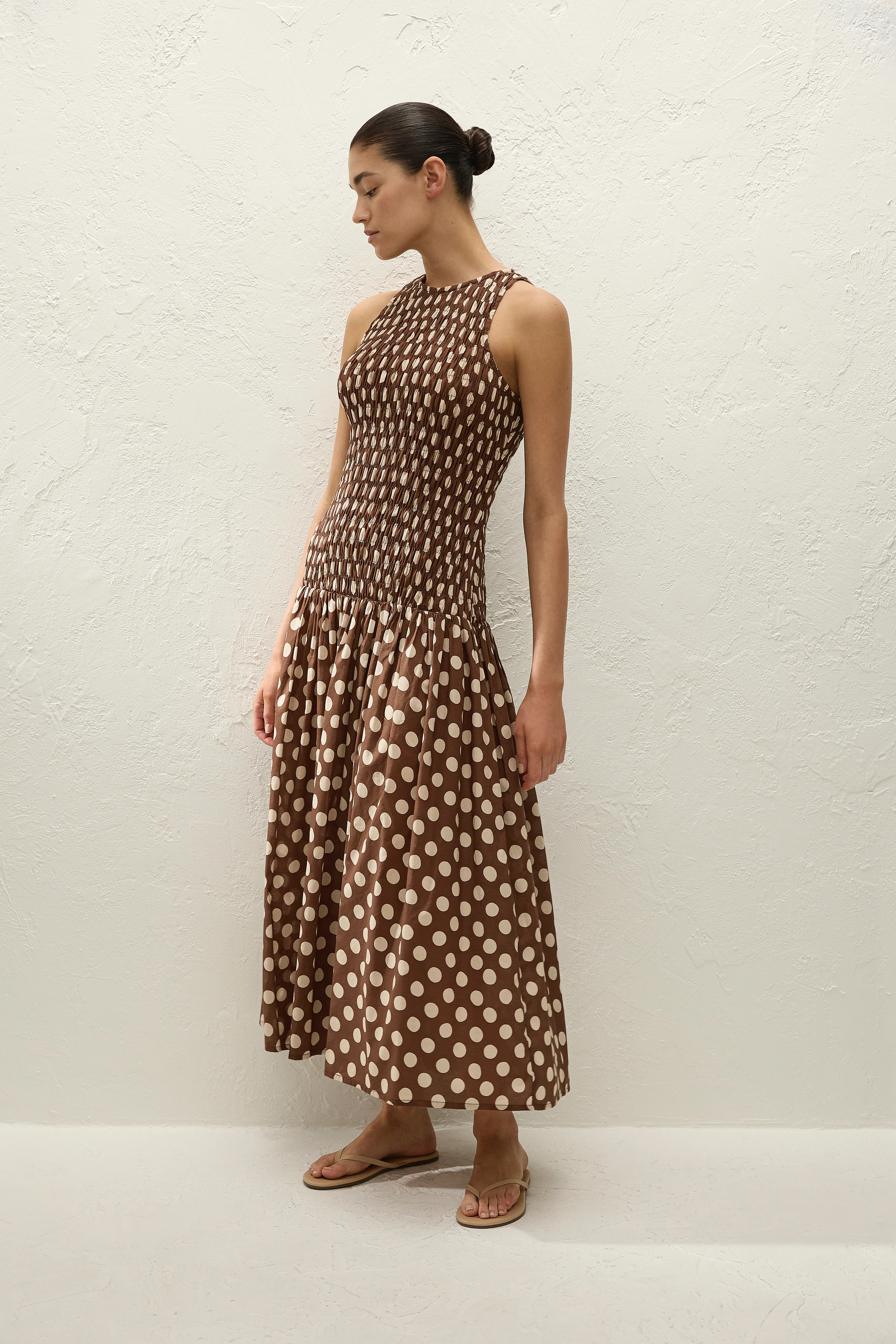 Luisa Midi Dress Cioccolato Dot - Image 3