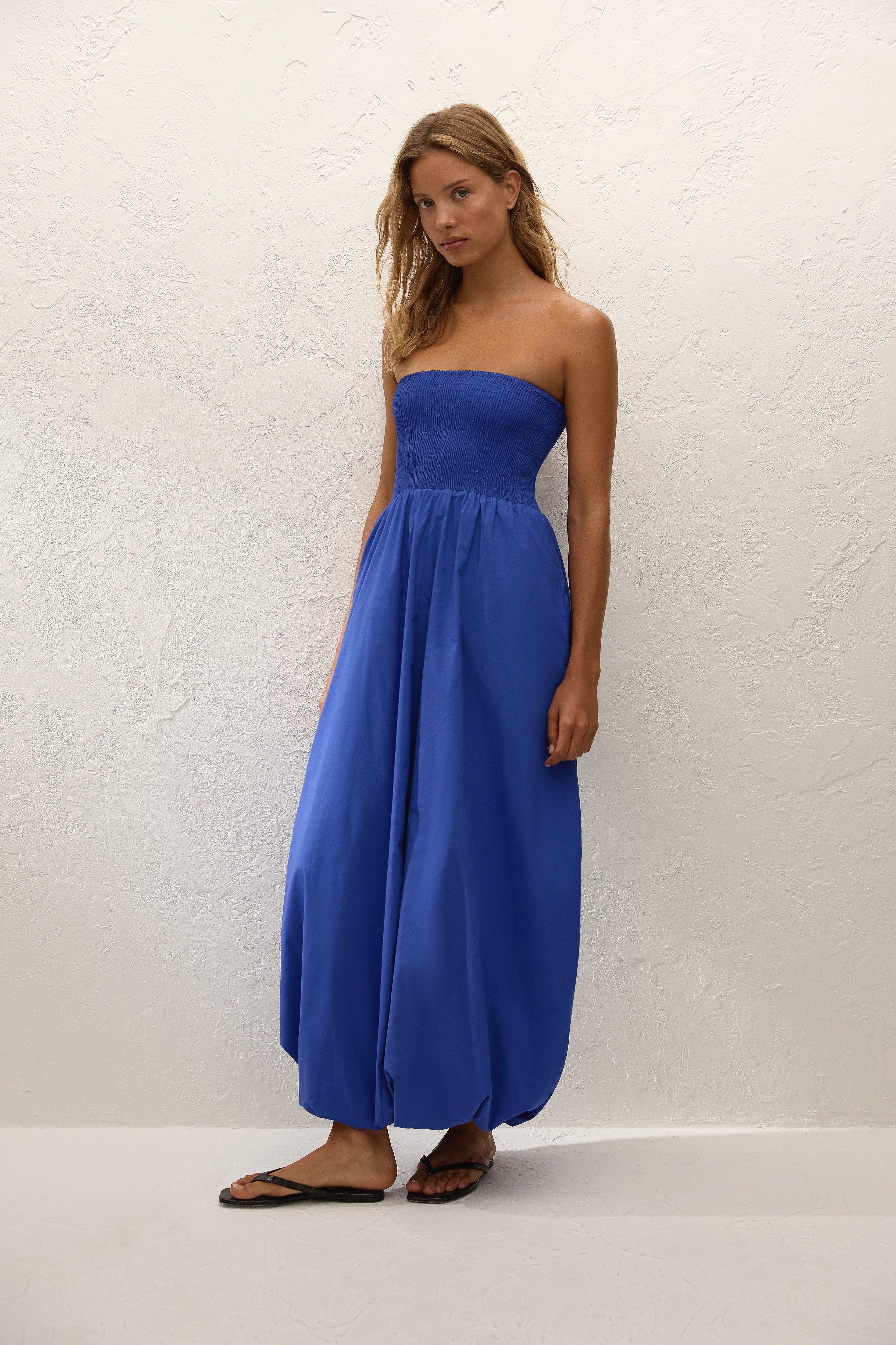Lunaire Midi Dress Cobalt - Image 3