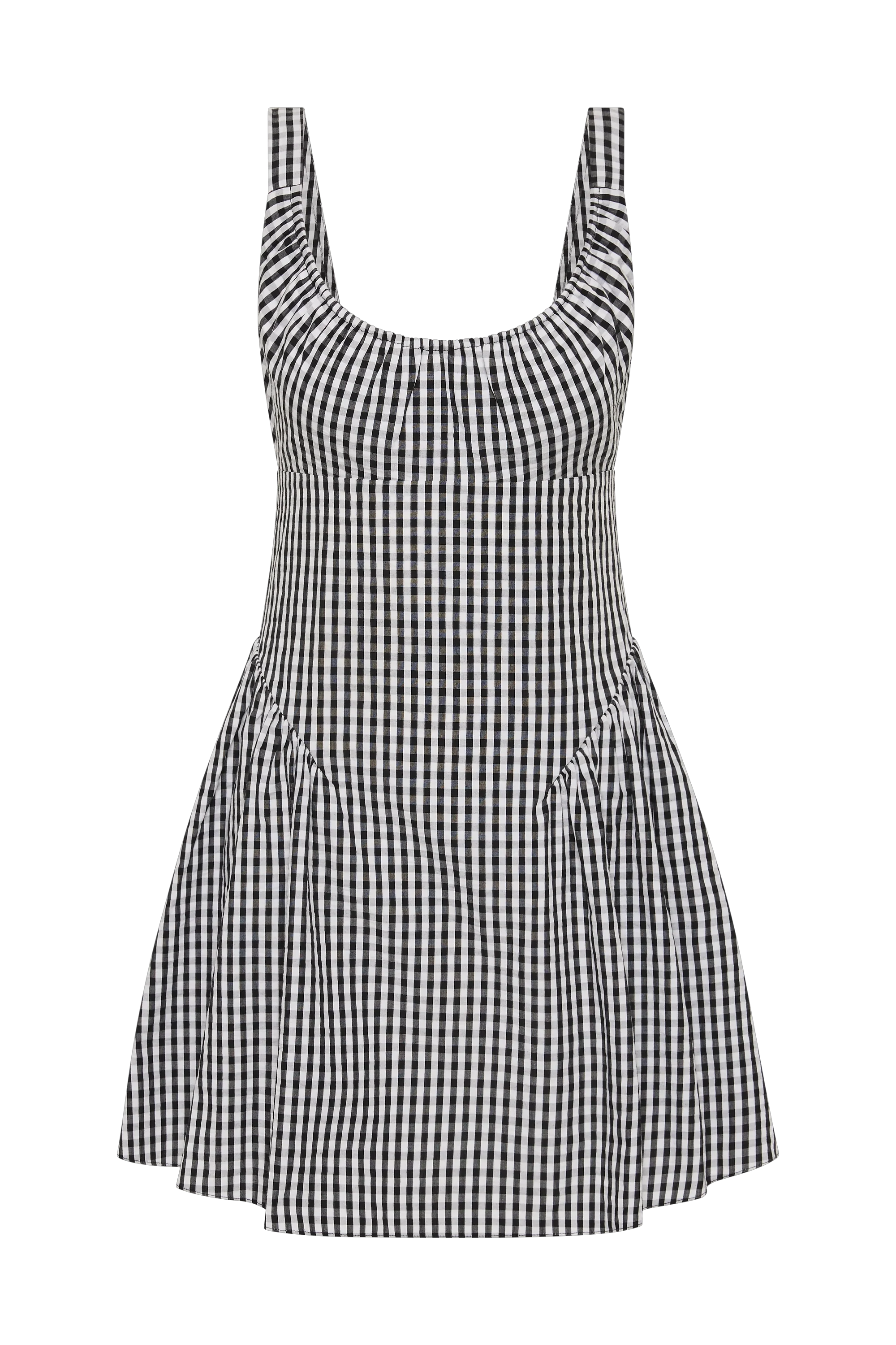 Marcella Mini Dress Black Textured Gingham - Image 6