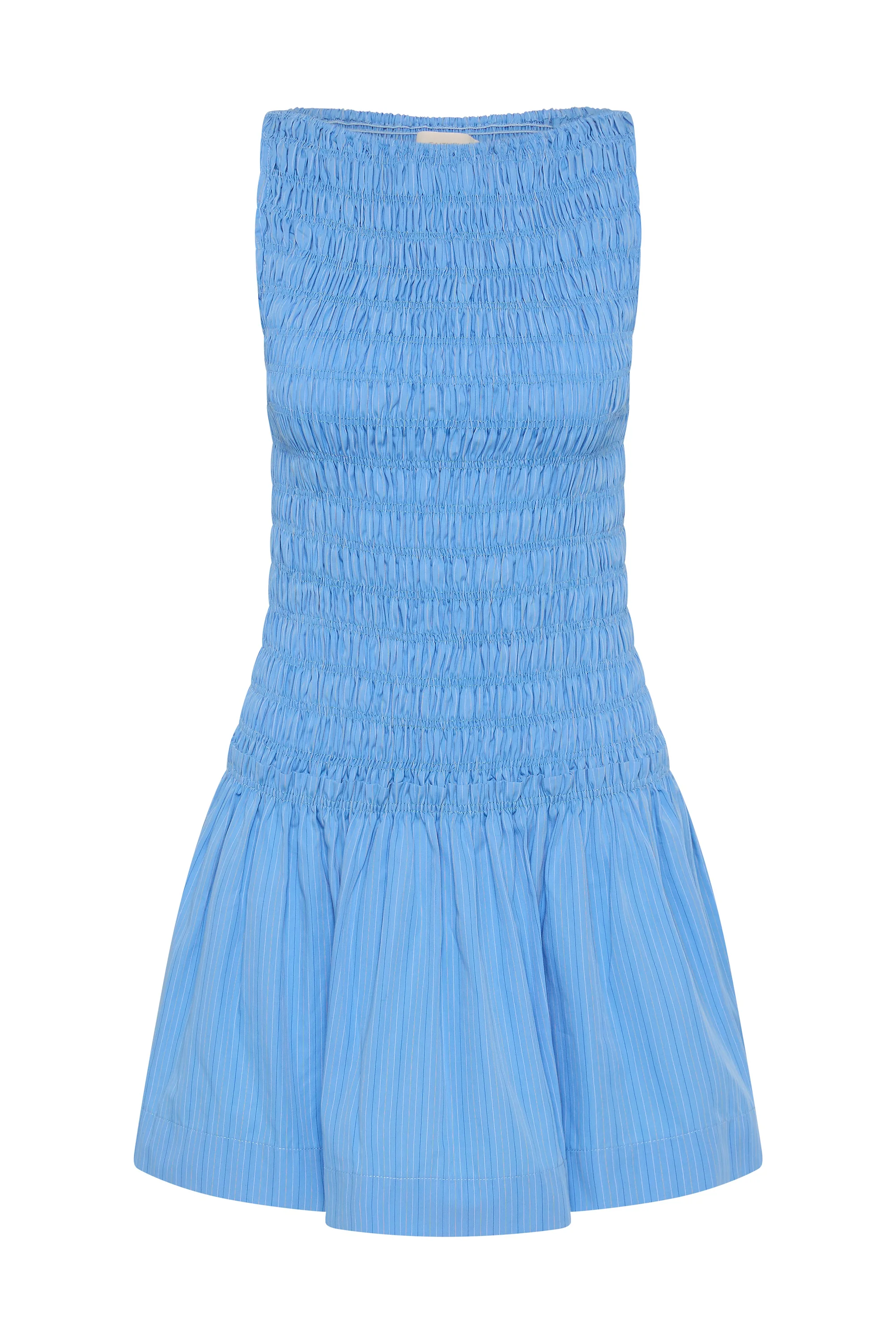 Maria Mini Dress Mico Pinstripe Azul - Image 6