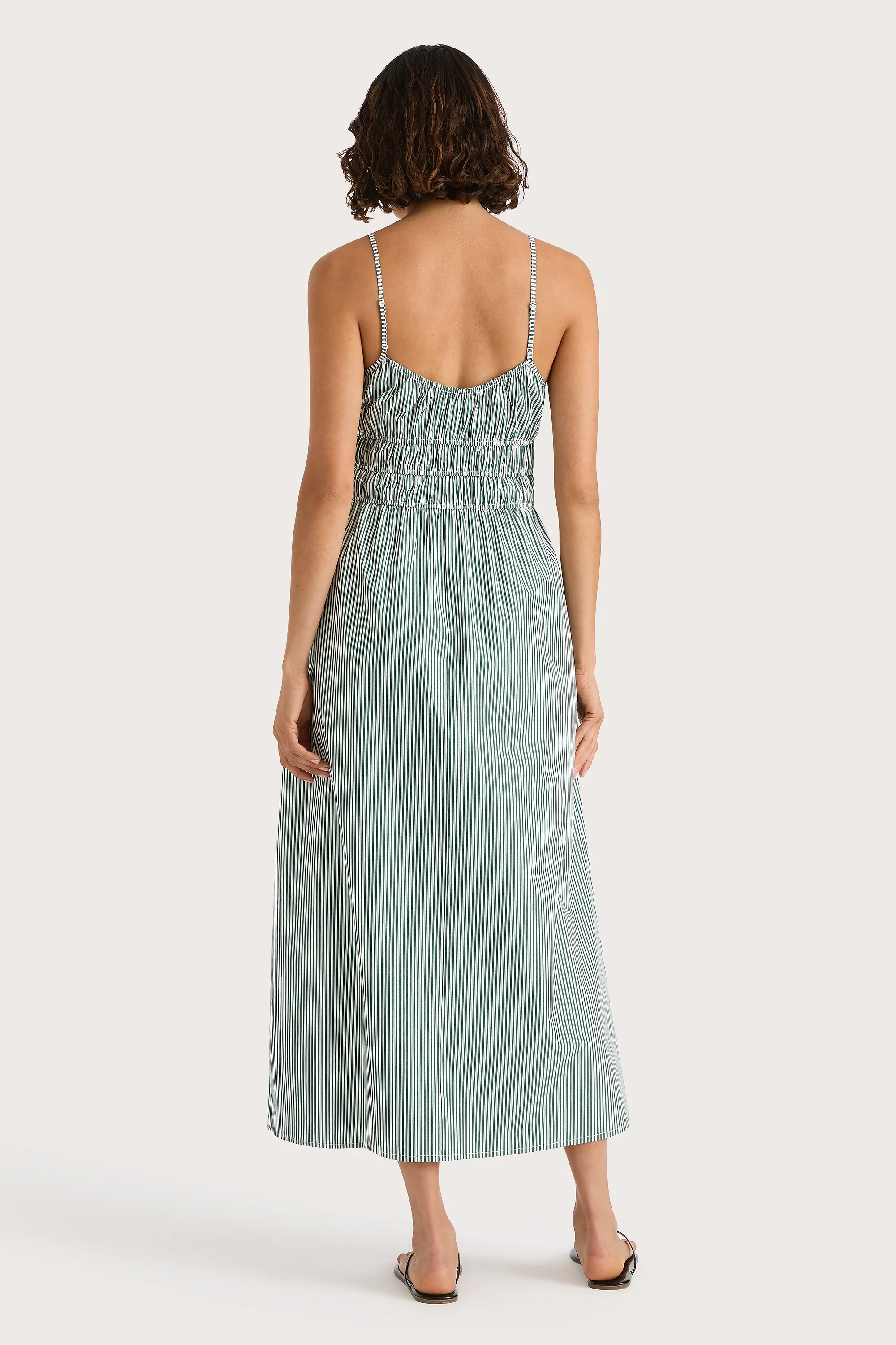 Marianne Midi Dress Green Stripe - Final Sale - Image 4