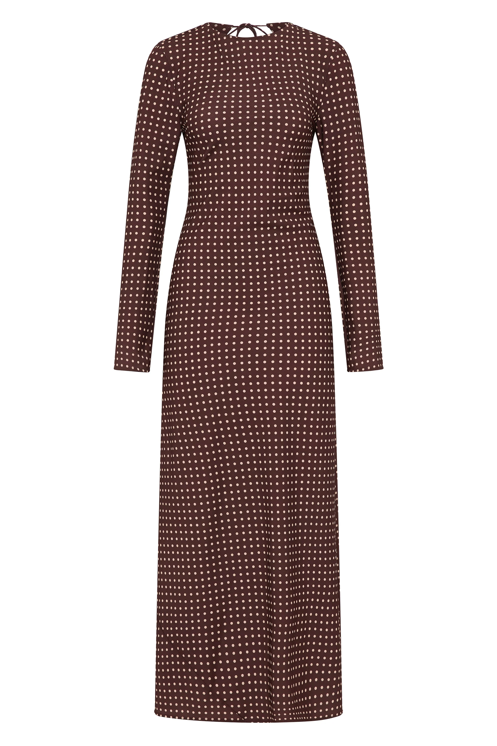 Mesa Maxi Dress Polkadot Chocolate Plum - Image 6