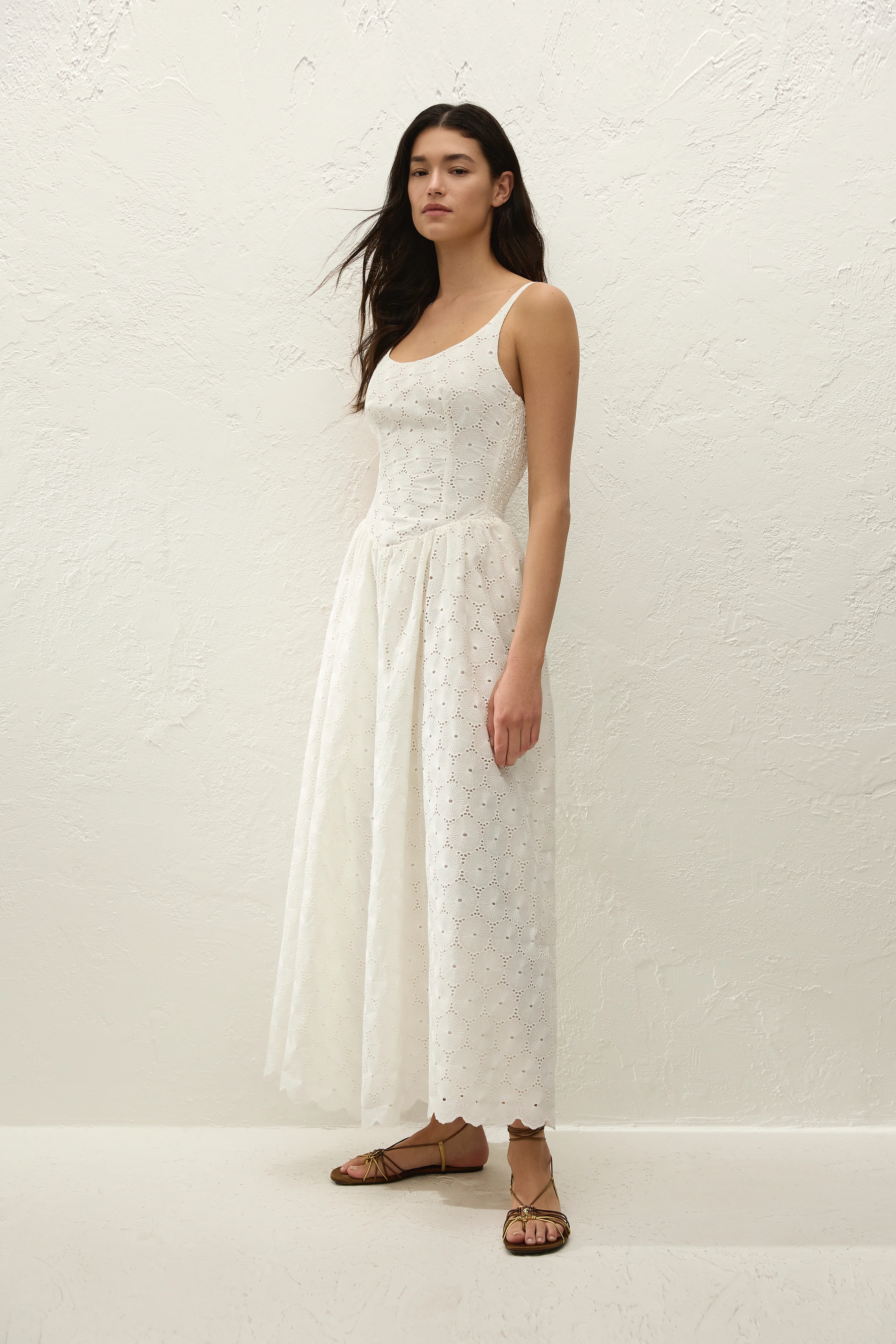 Milana Midi Dress Dolce Broderie White - Image 3