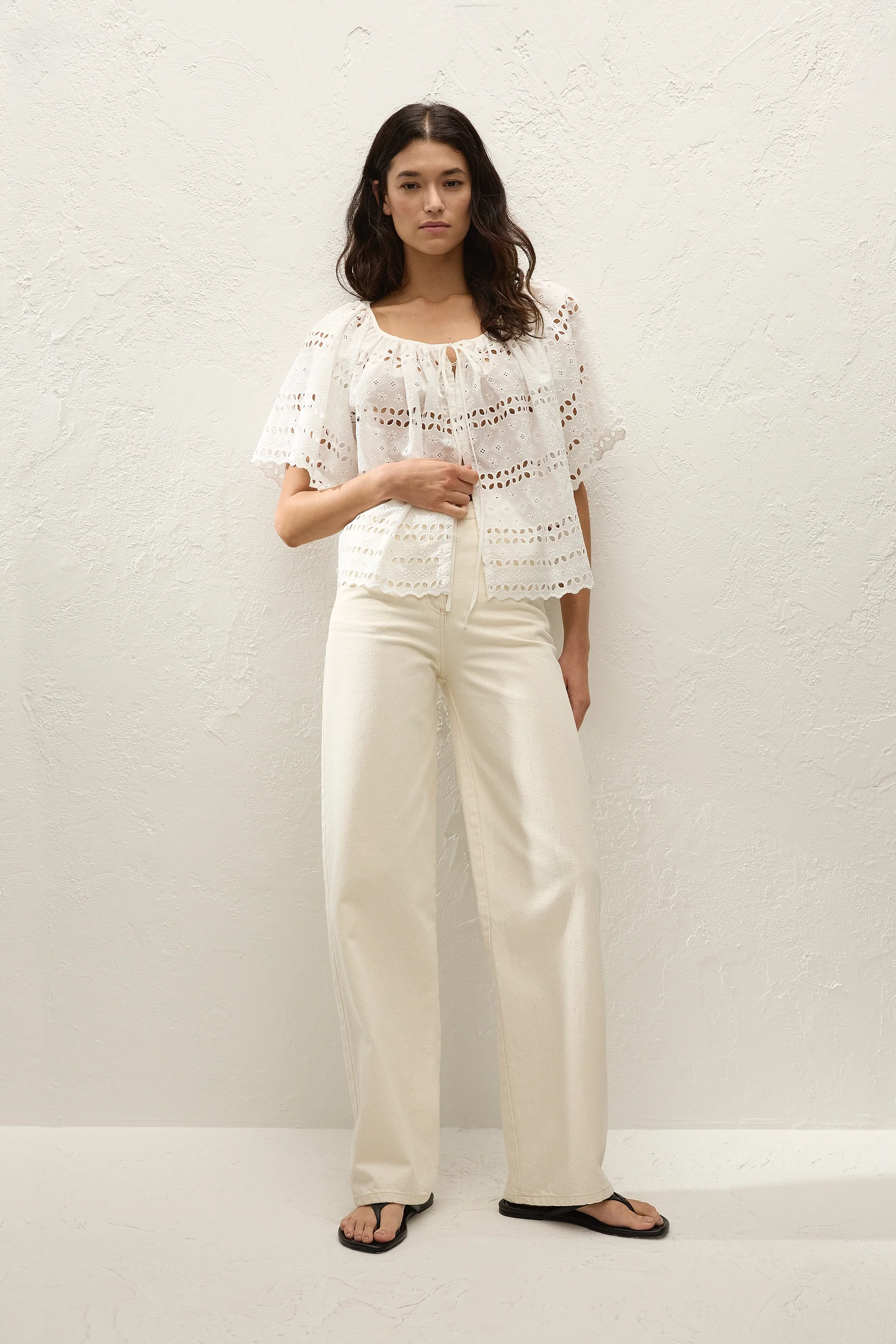 Mitla Top Rosa Broderie White - Image 6