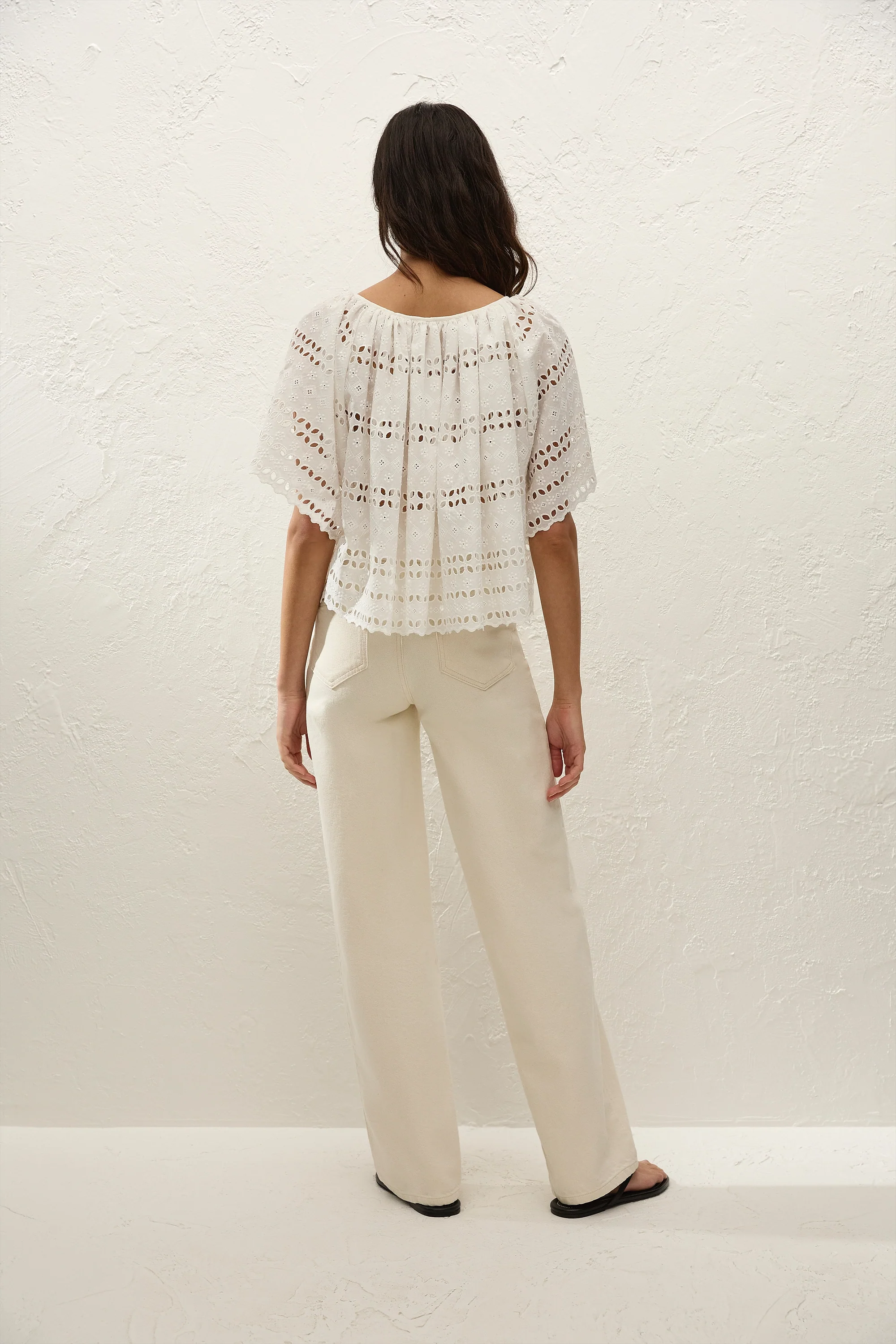 Mitla Top Rosa Broderie White - Image 8