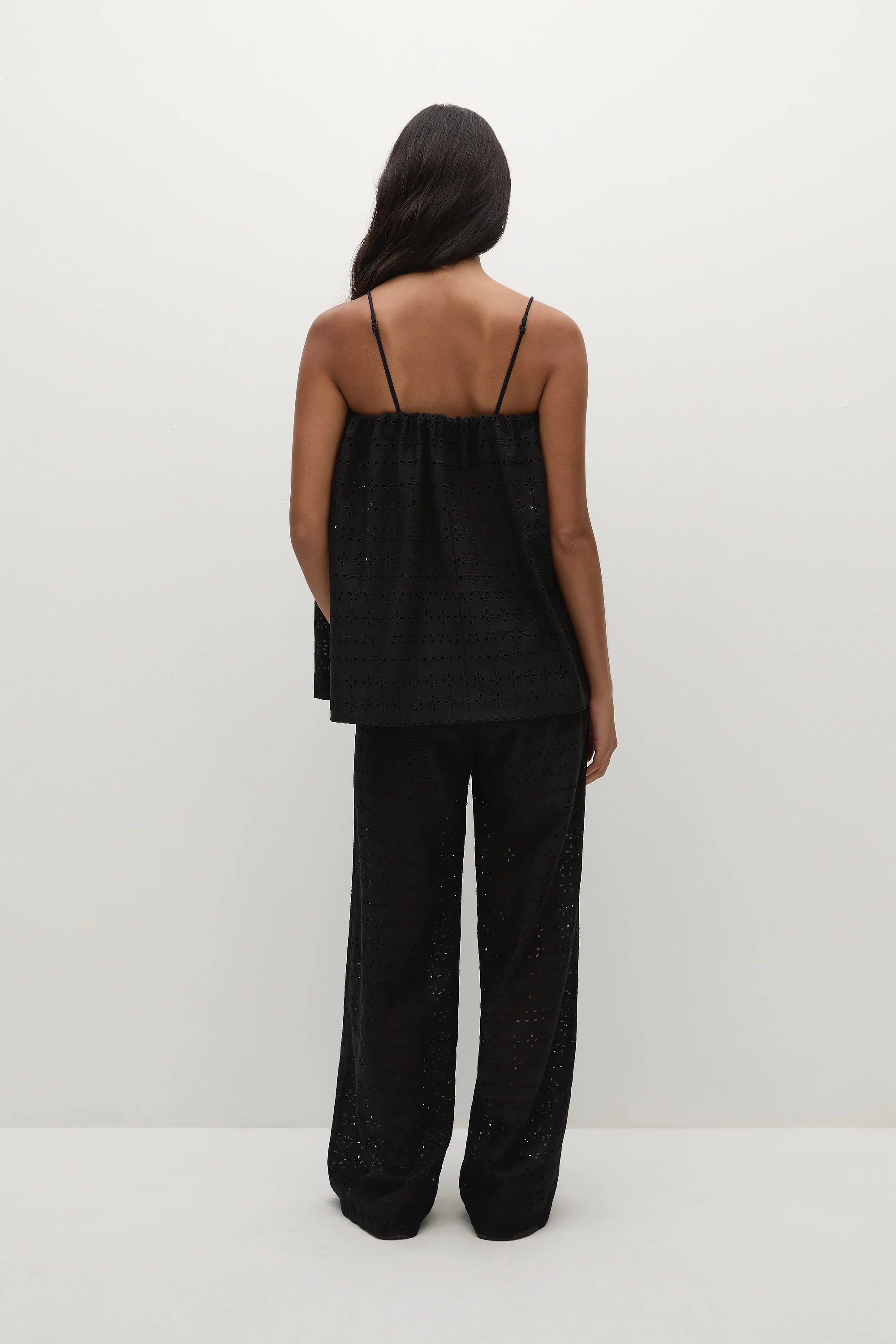 Navia Top Agnes Broderie Anglaise Black - Final Sale - Image 3