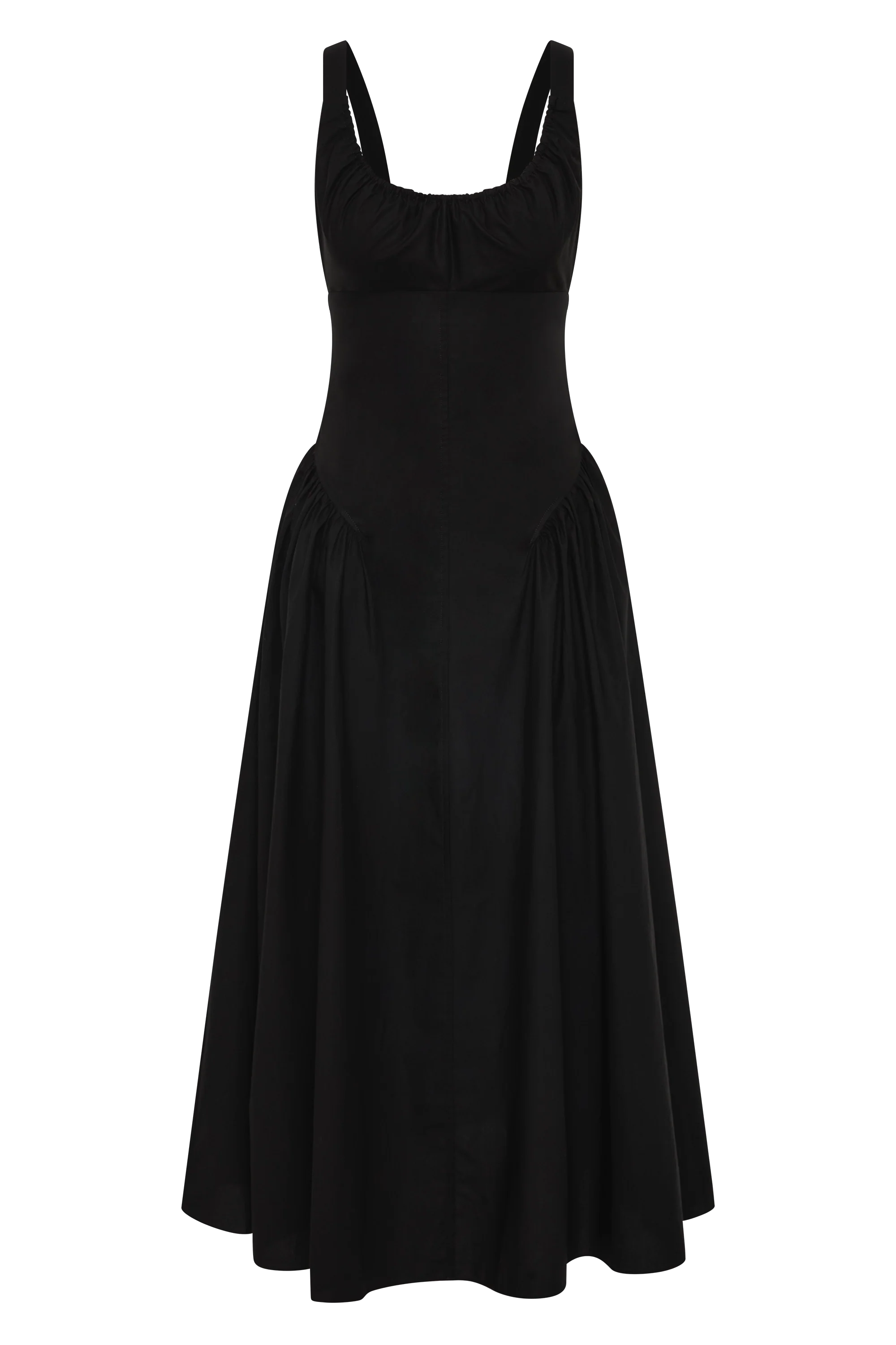 Olas Midi Dress Black - Image 6
