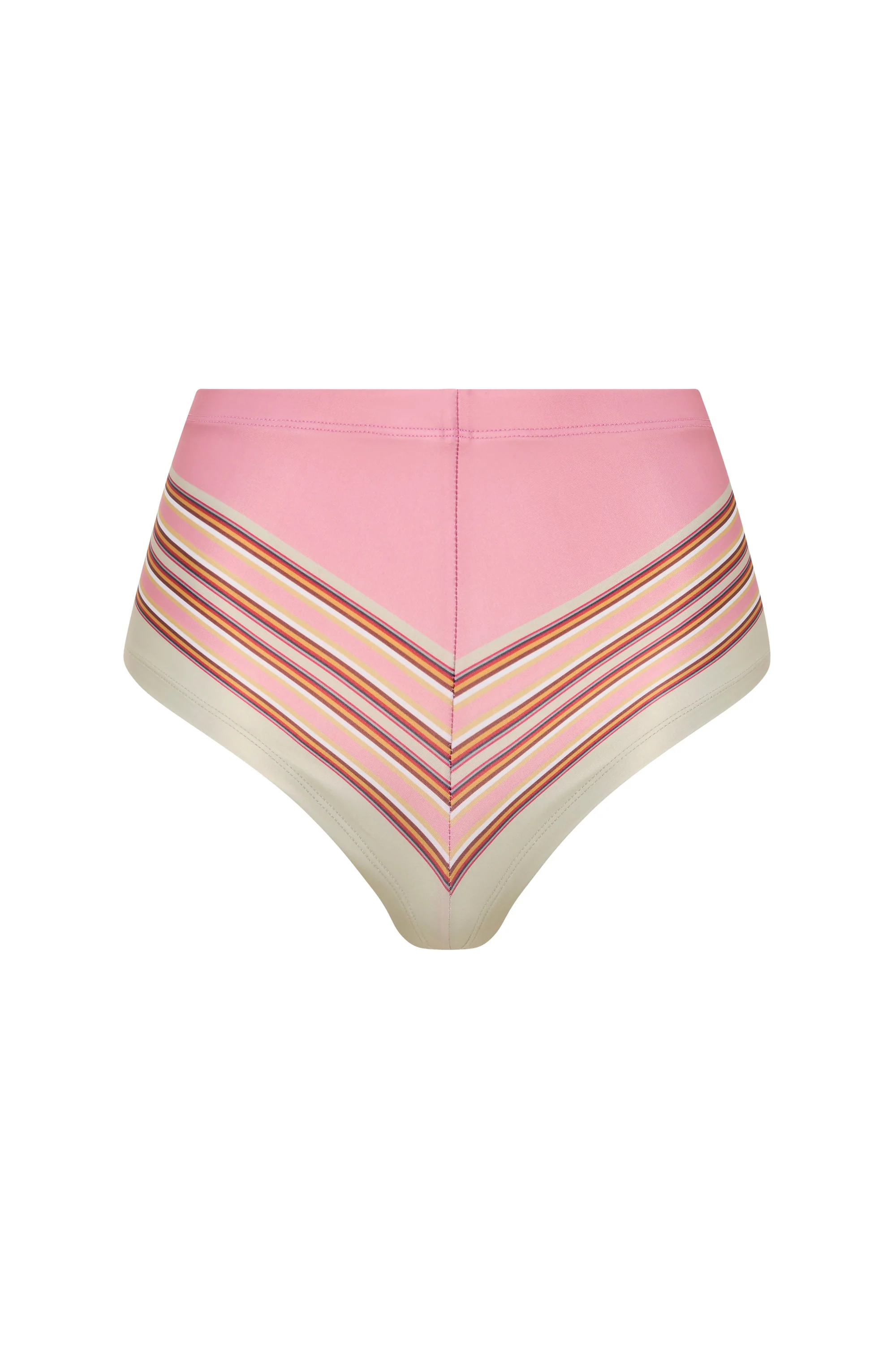 Olina Bikini Bottom Barragan Stripe Dusty Mauve - Image 5