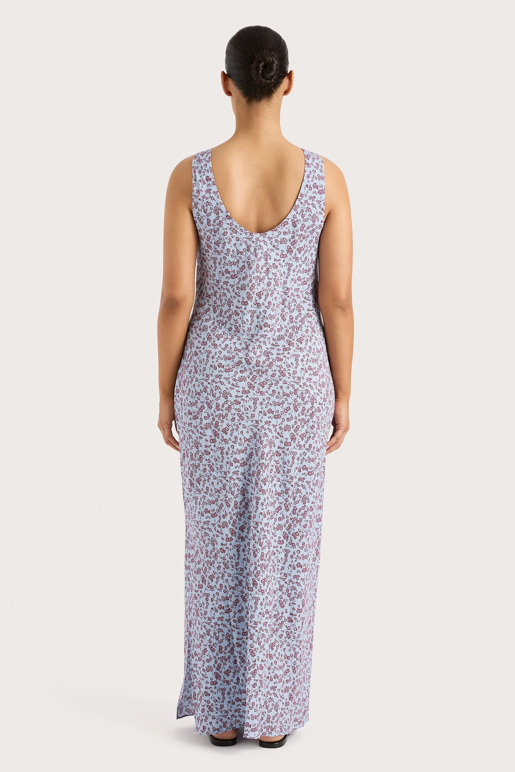 Olivia Maxi Dress Amaryllis Floral Blue - Final Sale - Image 6