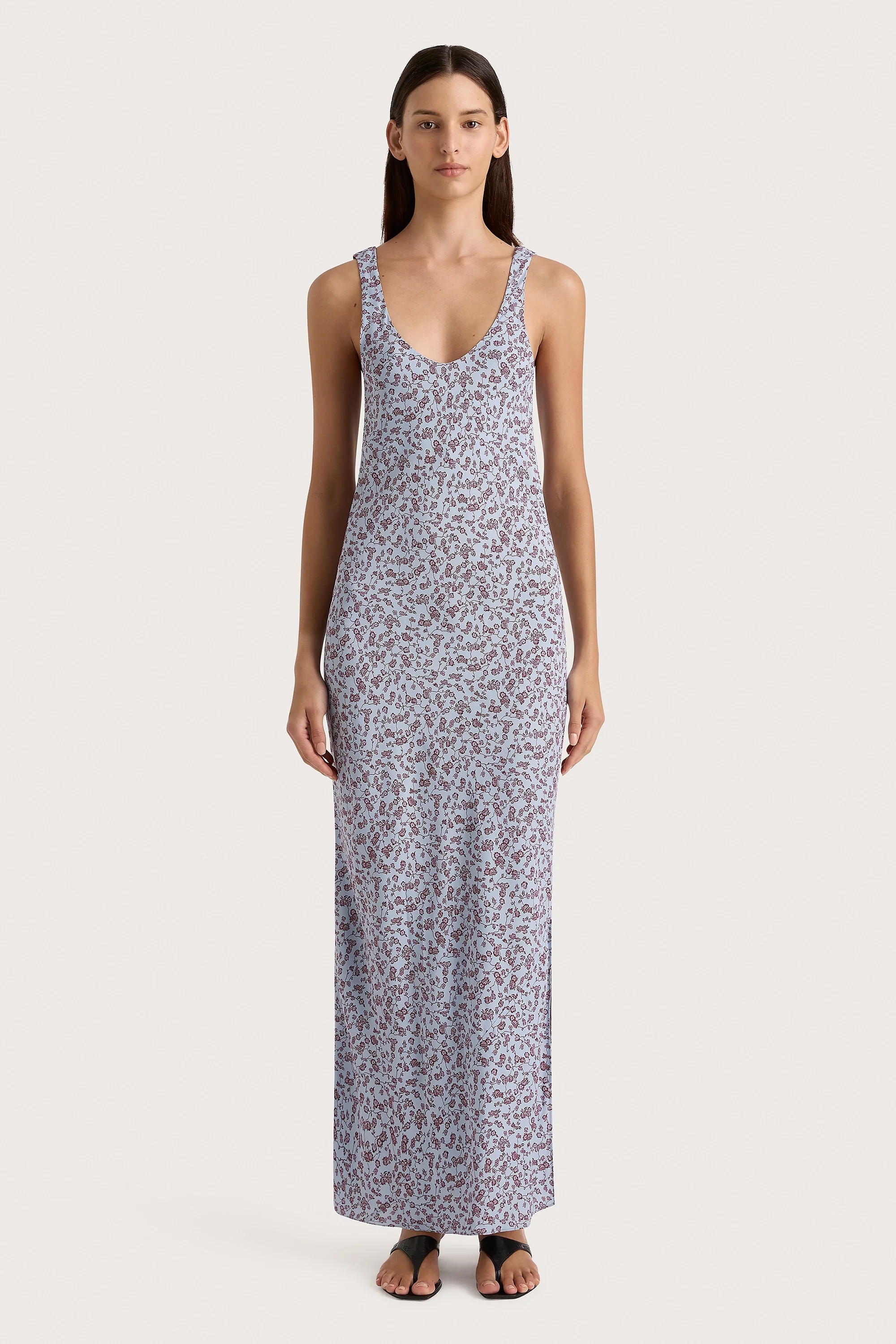 Olivia Maxi Dress Amaryllis Floral Blue - Final Sale - Image 7