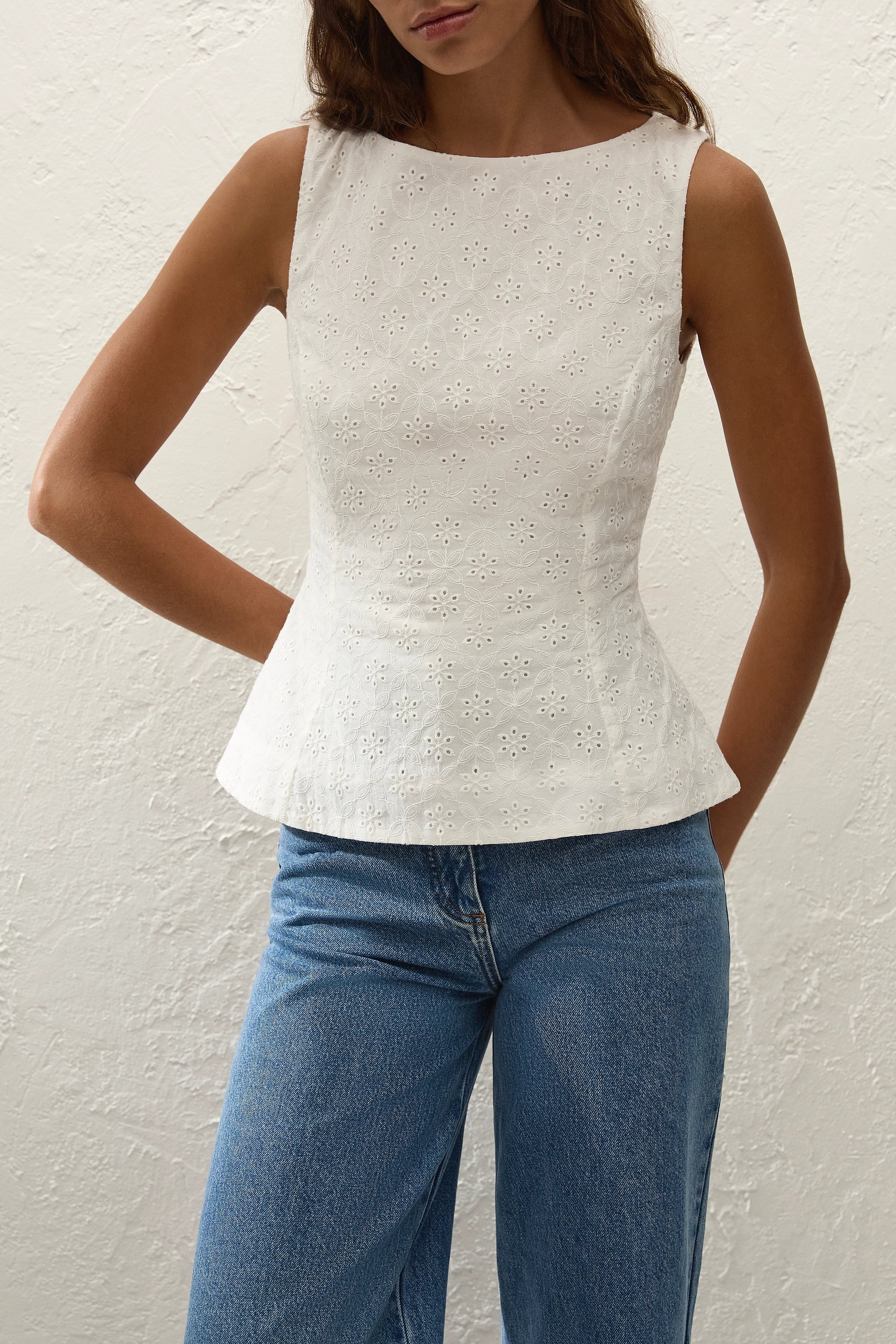 Olivia Top Valentina Broderie White - Image 6
