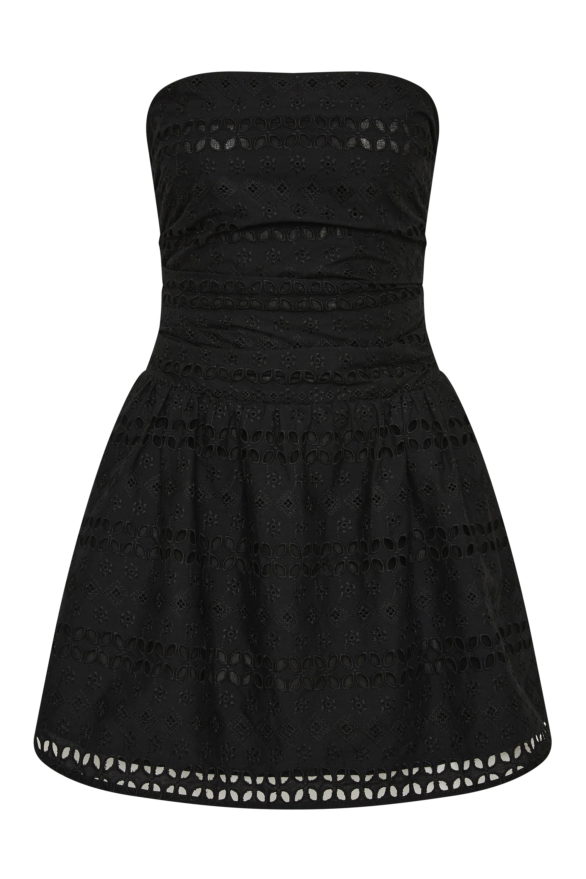 Roja Mini Dress Rosa Broderie Black - Image 6