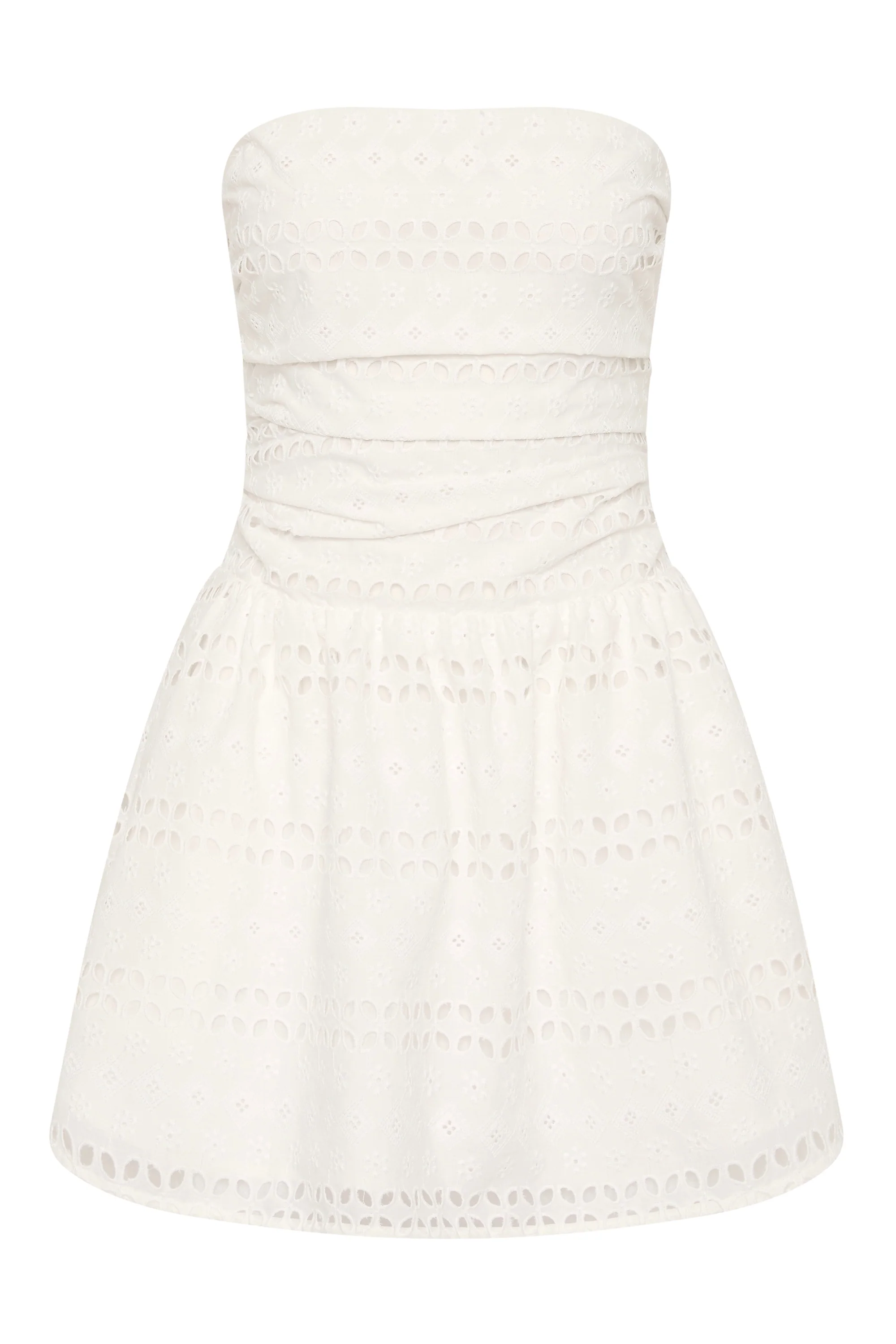 Roja Mini Dress Rosa Broderie White - Image 6