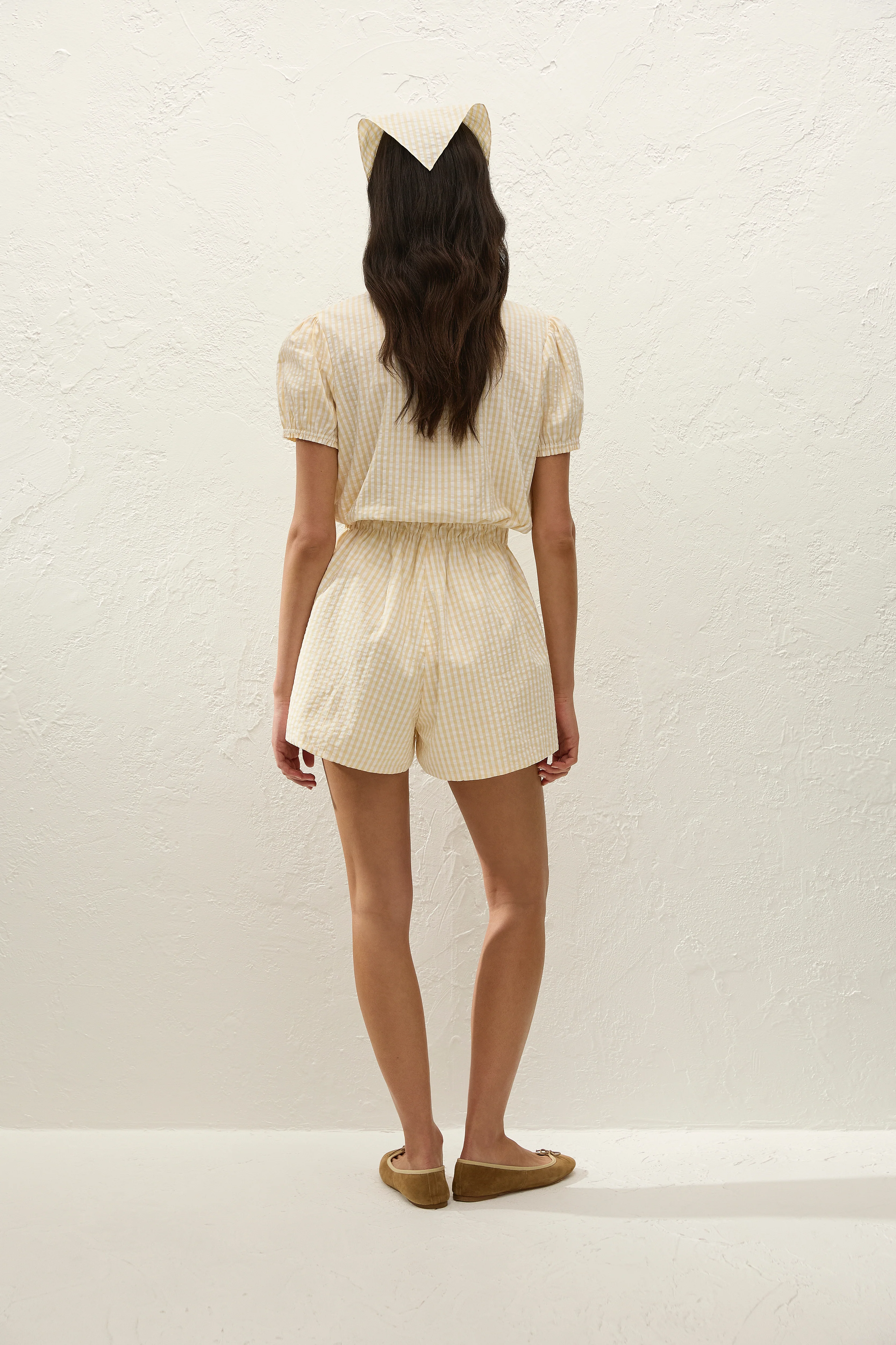 Roma Playsuit Butter Textured Gingham - Image 4