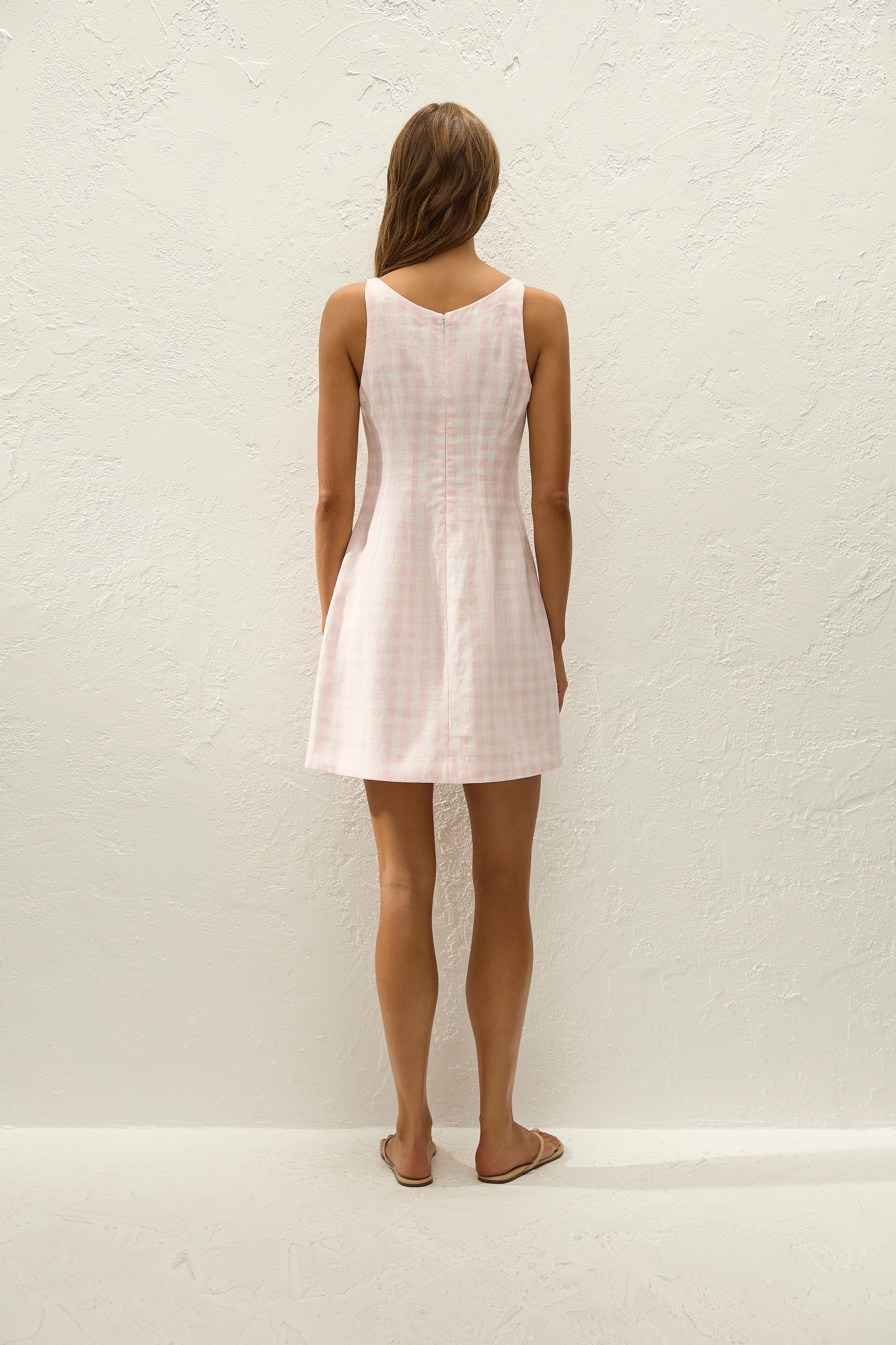 Sanne Mini Dress Gingham Palazzo - Image 4