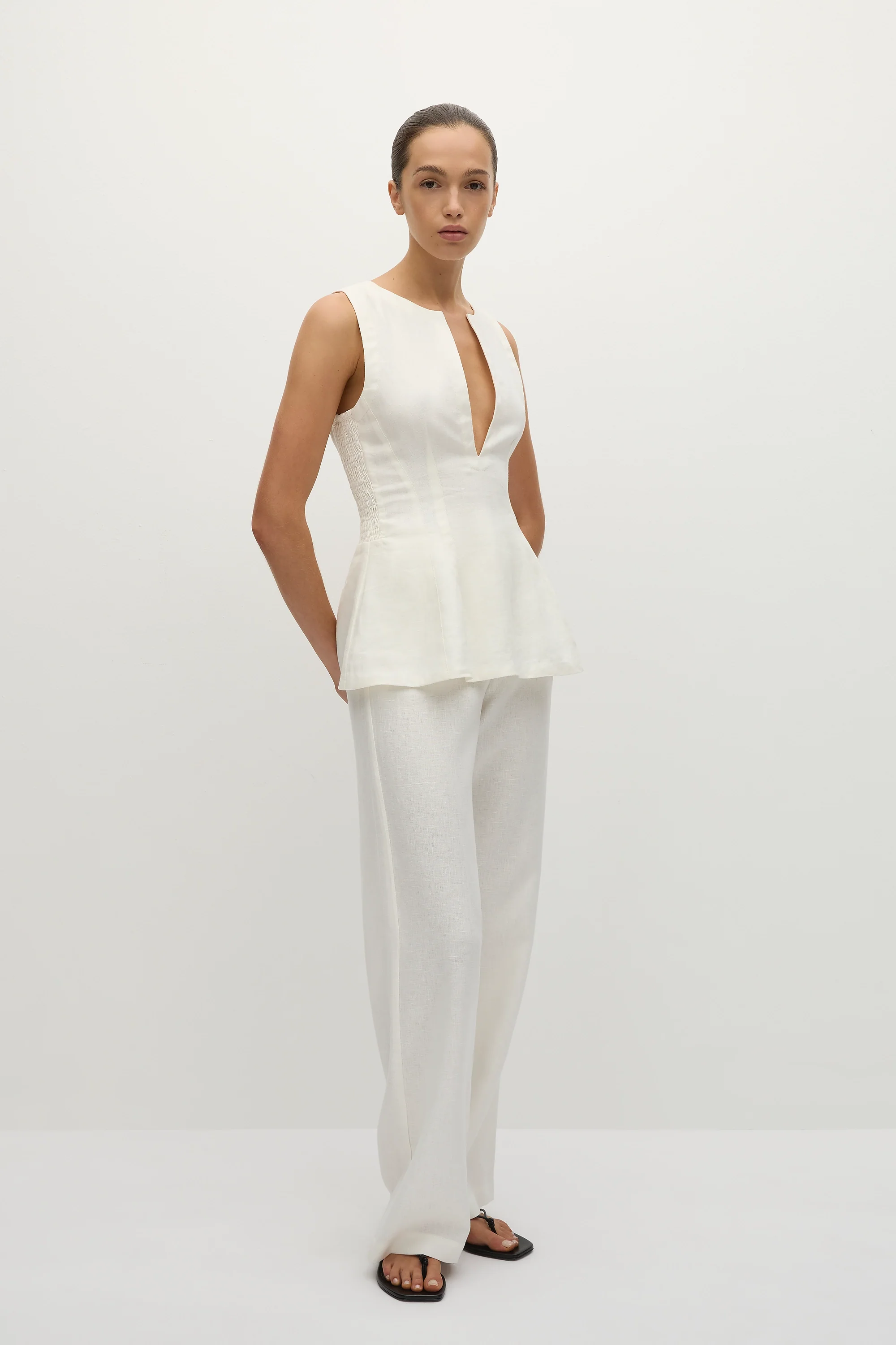 Sanne Pant White - Final Sale - Image 3