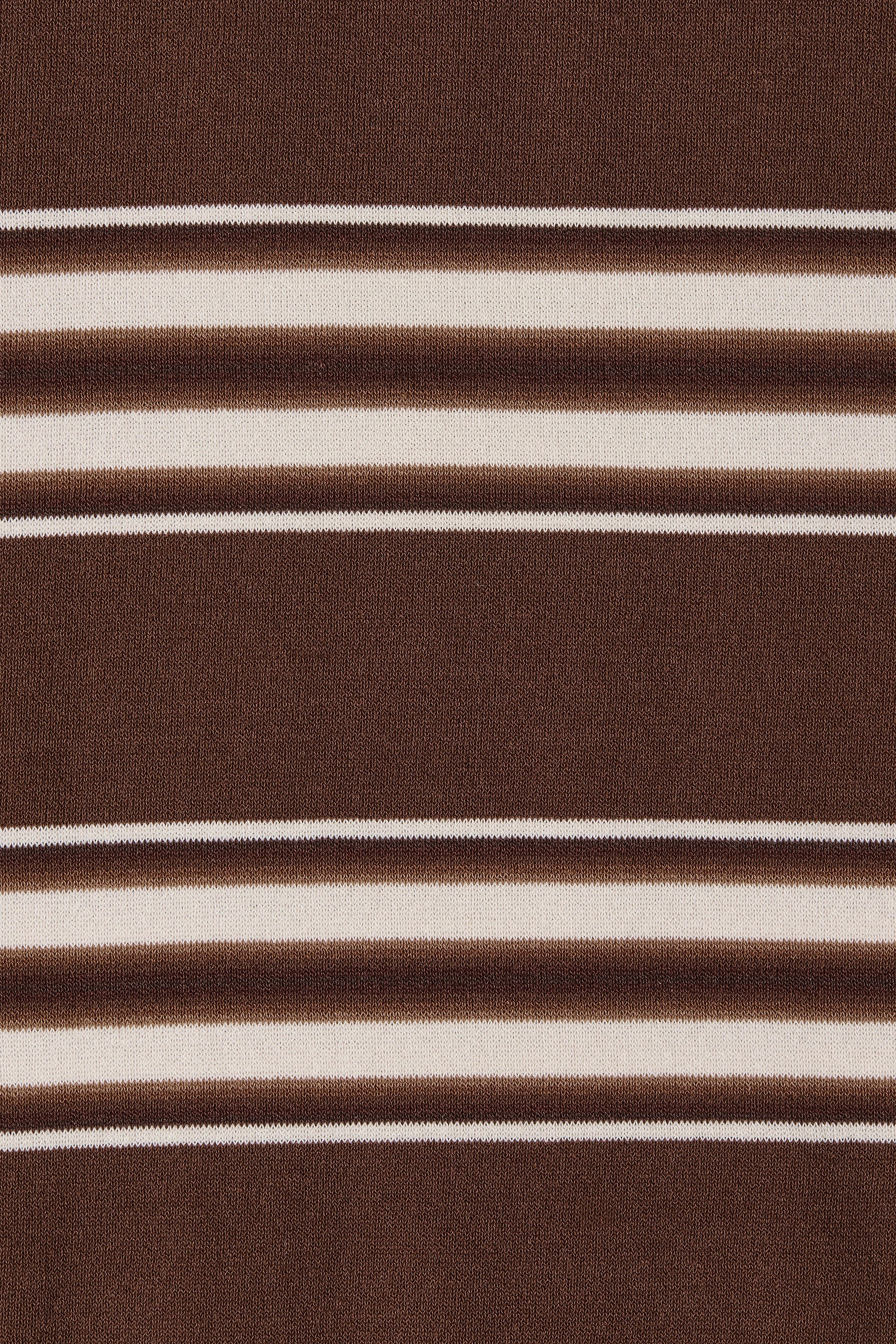 Santiago Polo Dress Ombre Stripe Macro Carob - Image 6