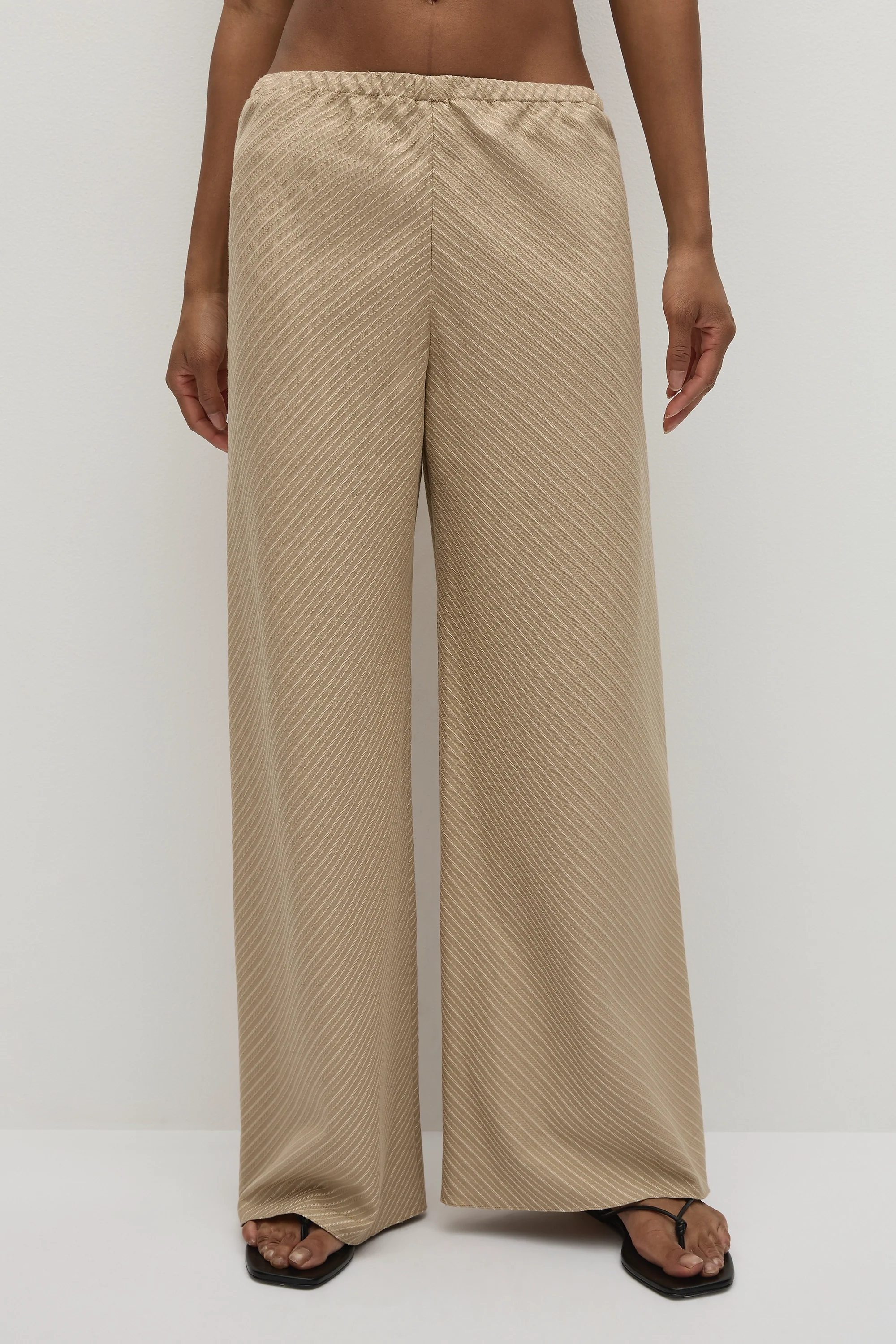 Selan Pant Pinstripe Fawn White - Final Sale - Image 2