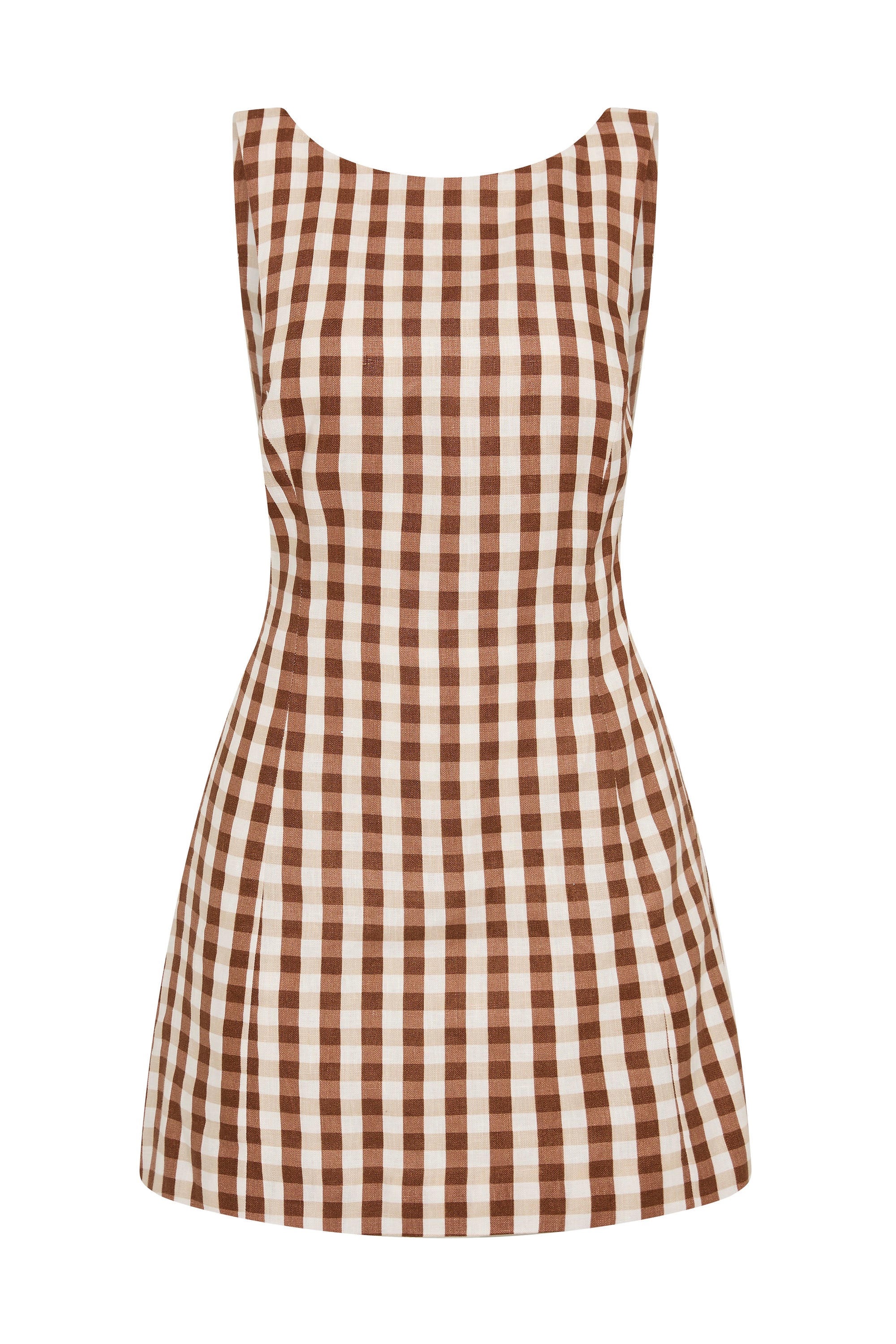 Sofia Mini Dress Gingham Cedar - Image 6