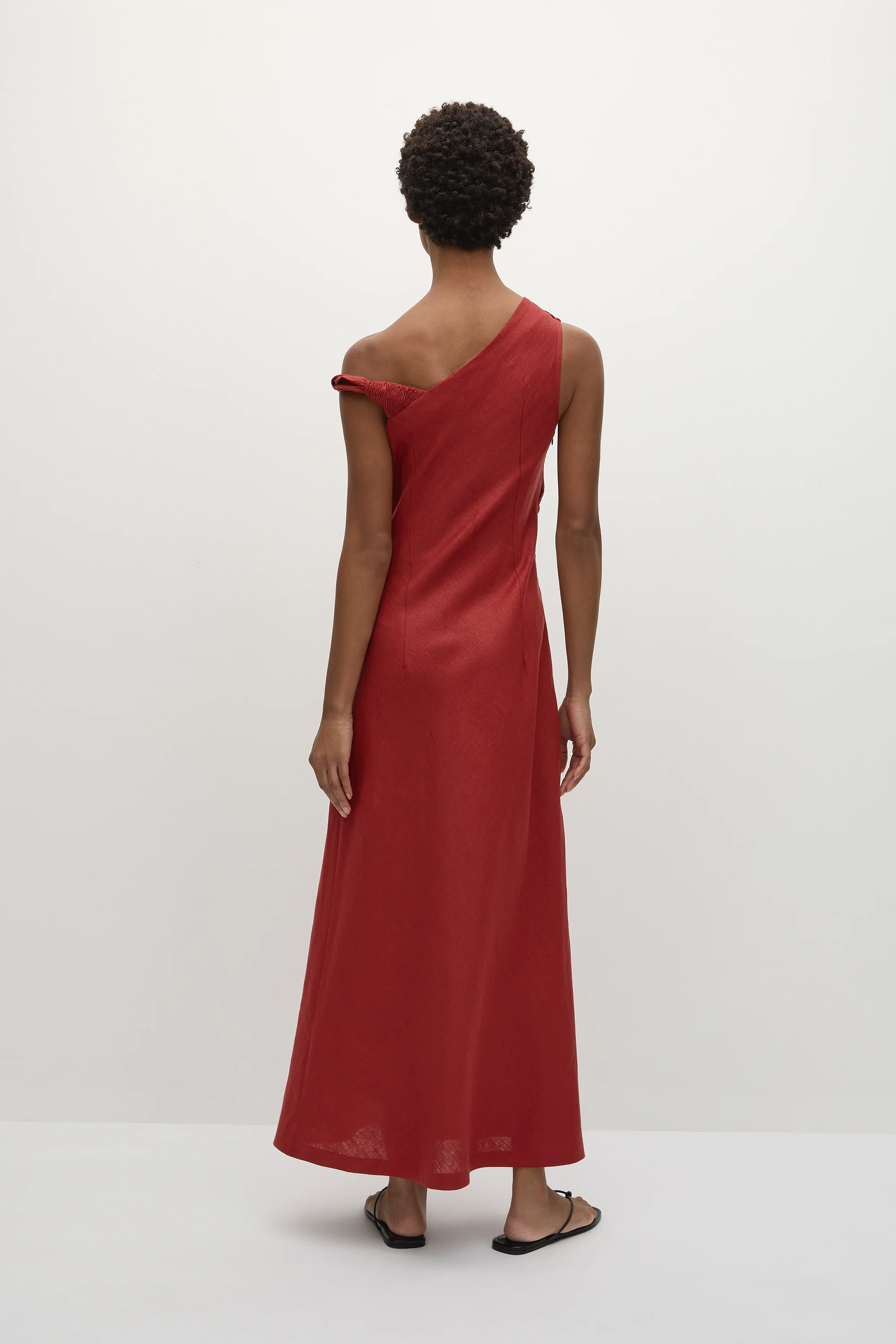 Suis Midi Dress Deep Red - Final Sale - Image 5