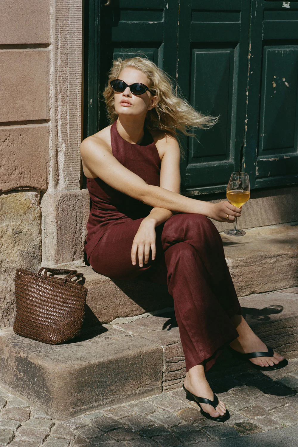 Syna Pant Bordeaux - Final Sale - Image 2