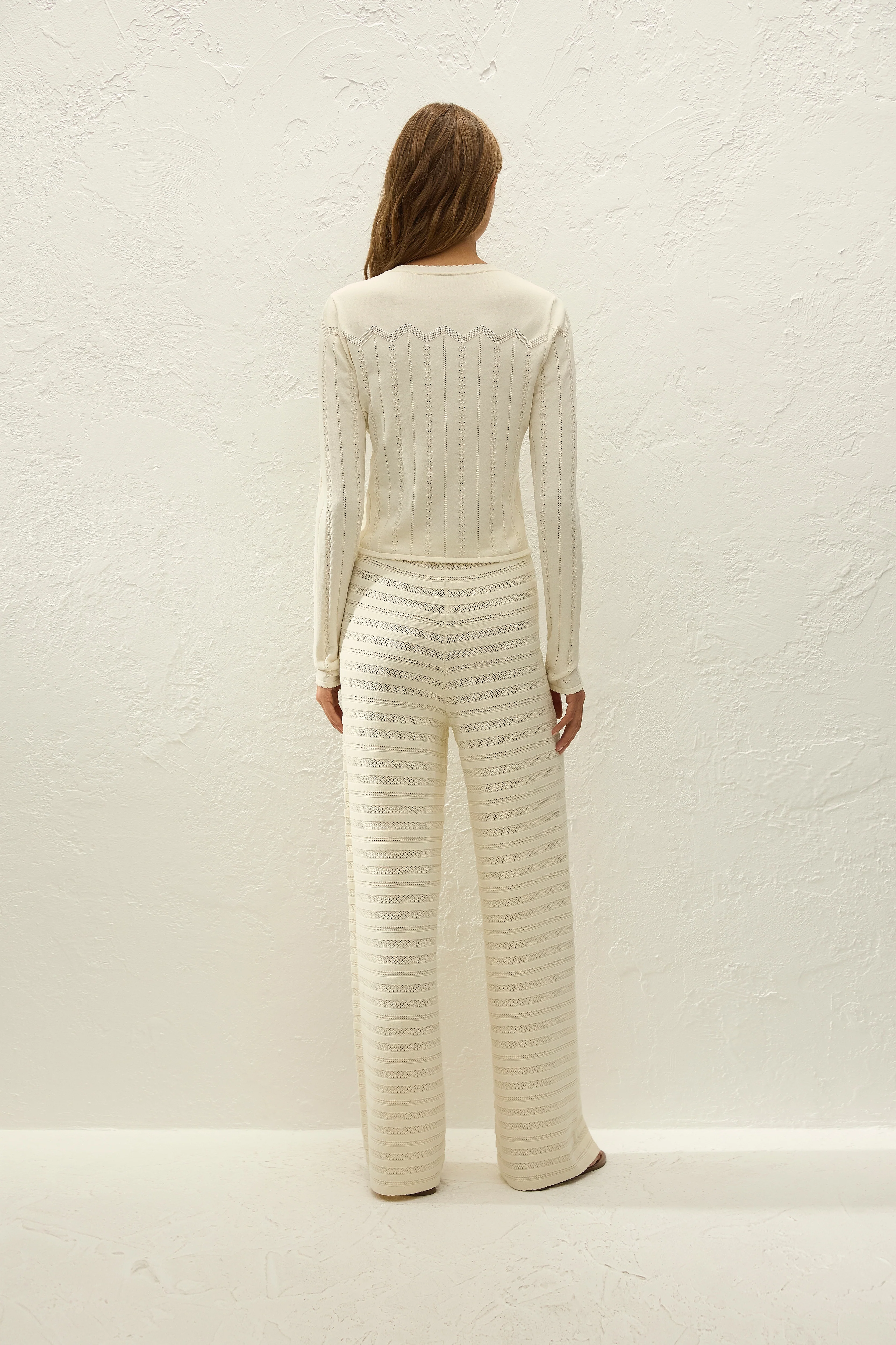 Tanya Pant Ida Pointelle Vintage White - Image 4