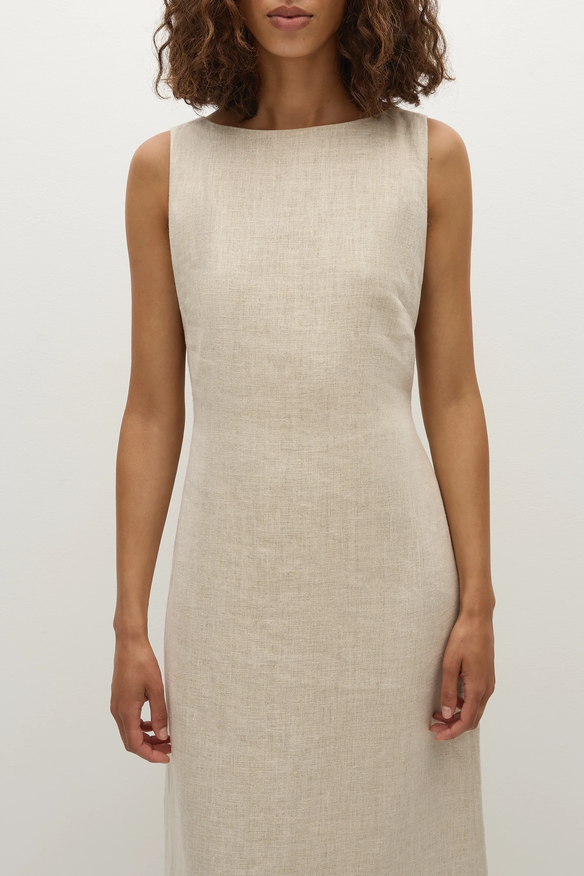 Taylor Midi Dress Natural - Image 2