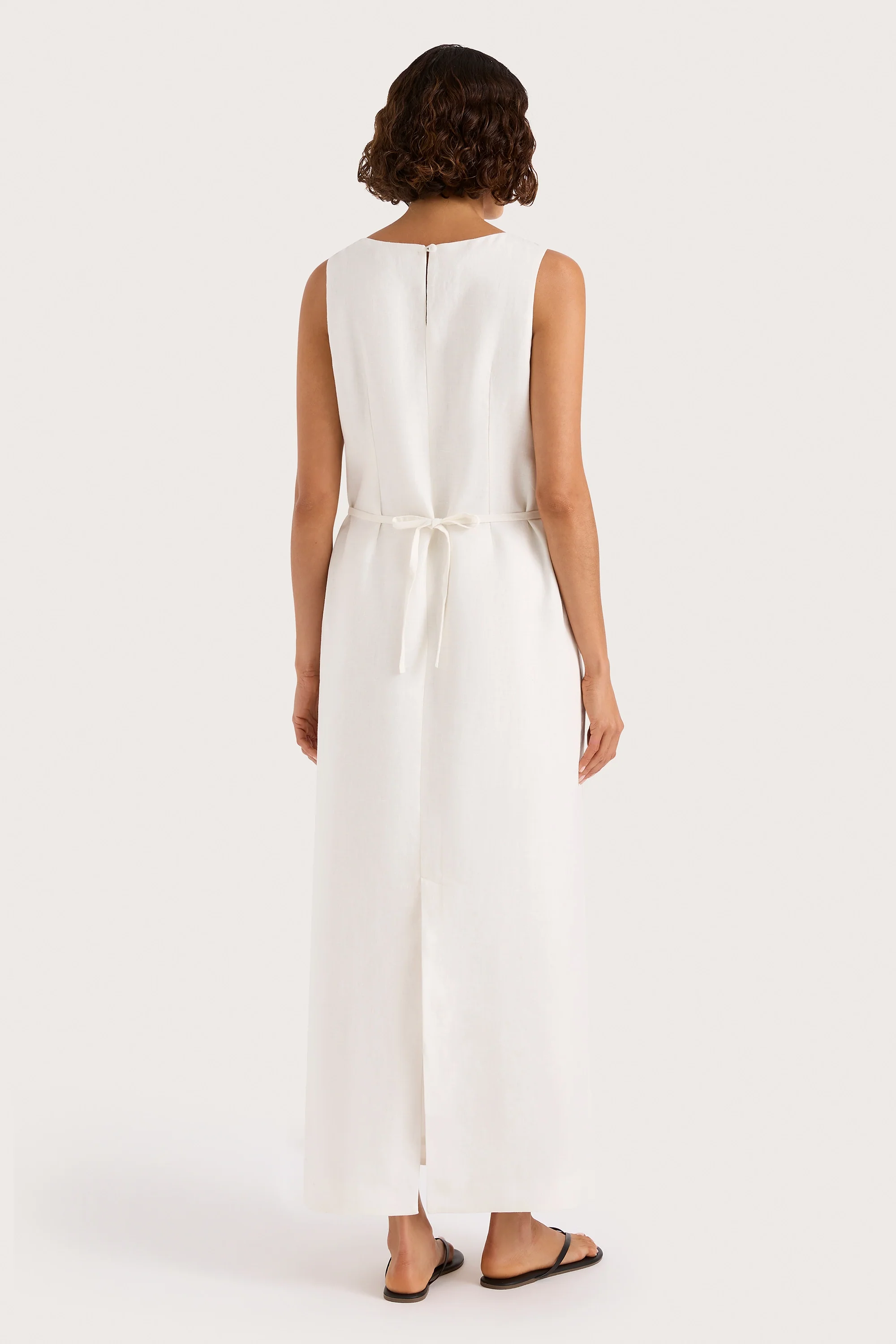 Taylor Midi Dress White - Image 4