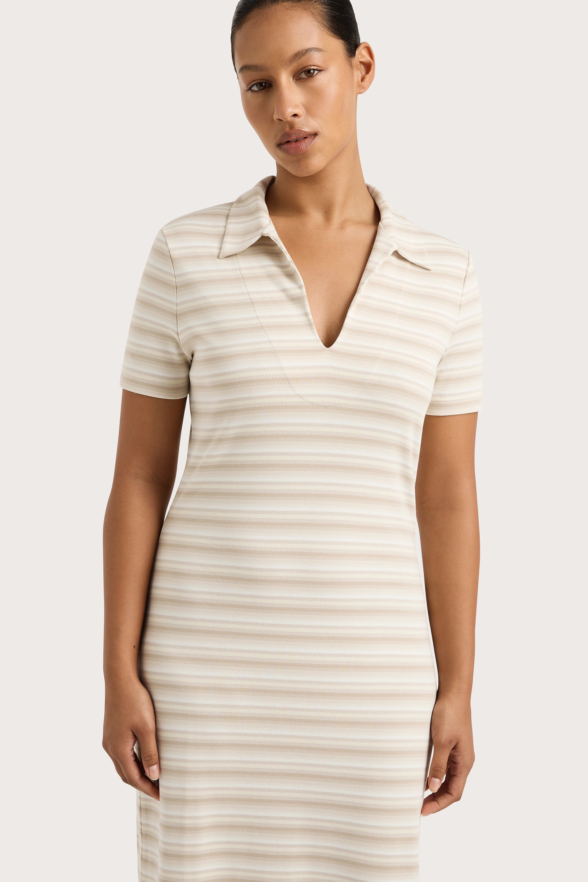 Tiesse Maxi Dress Cream Stripe - Final Sale - Image 11