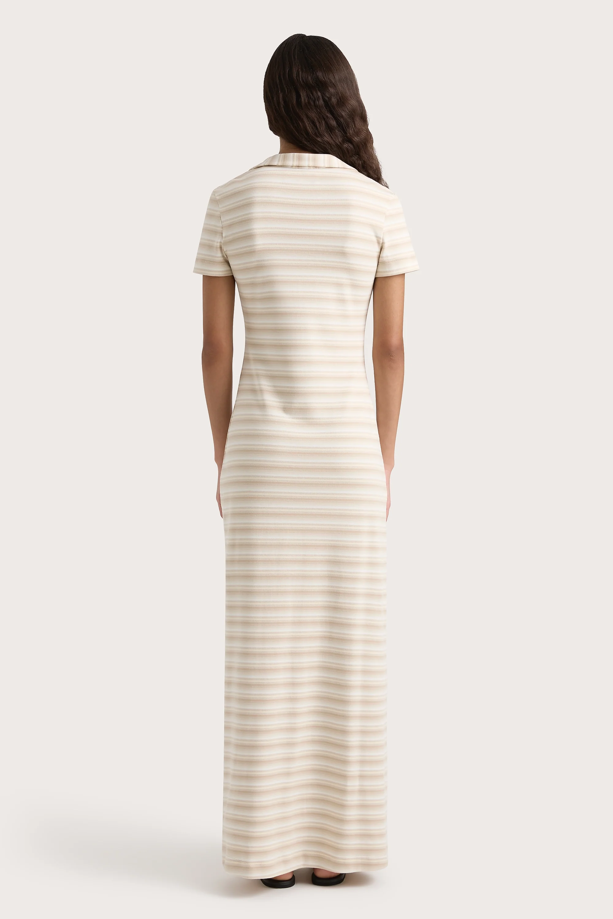 Tiesse Maxi Dress Cream Stripe - Final Sale - Image 6