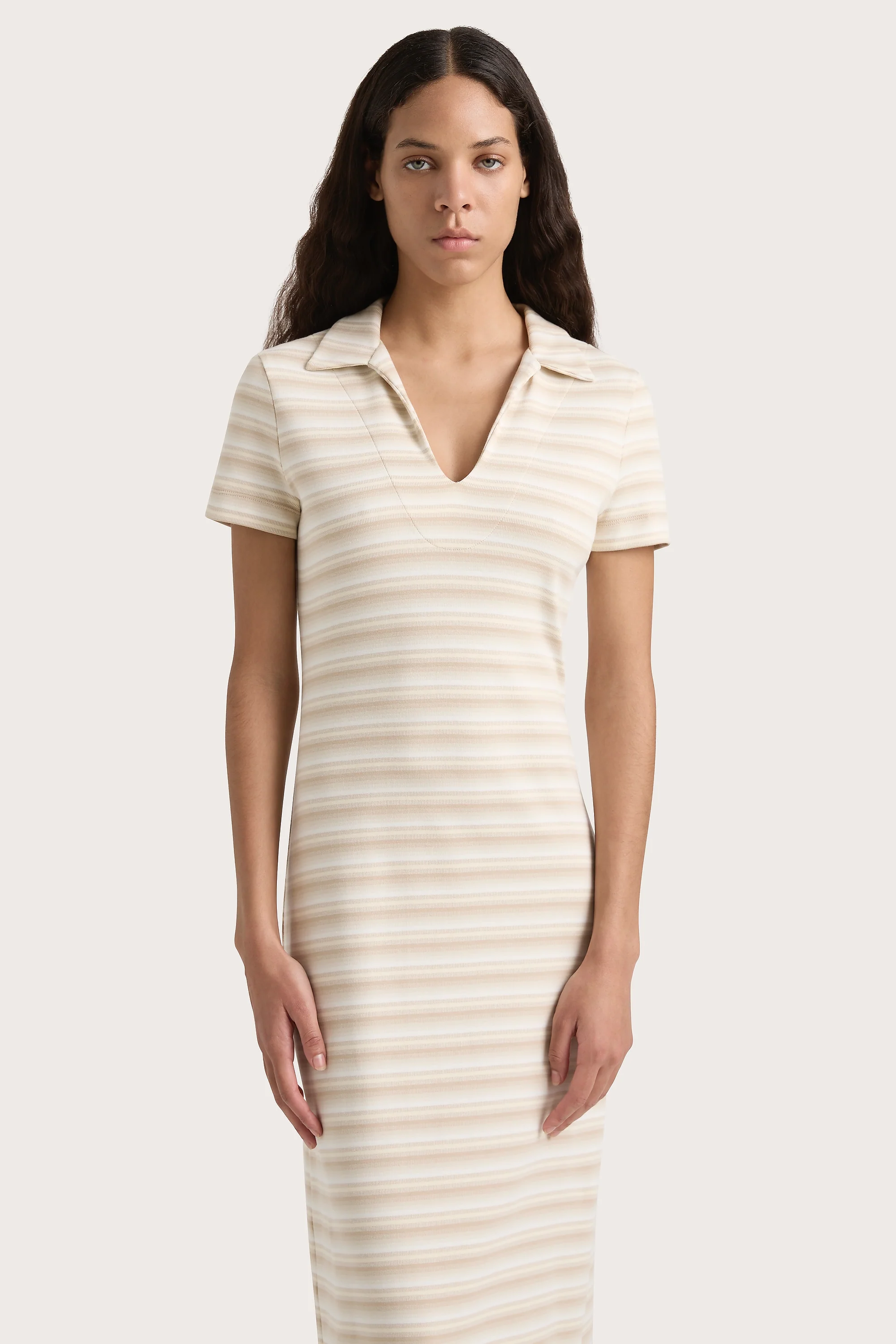 Tiesse Maxi Dress Cream Stripe - Final Sale - Image 8