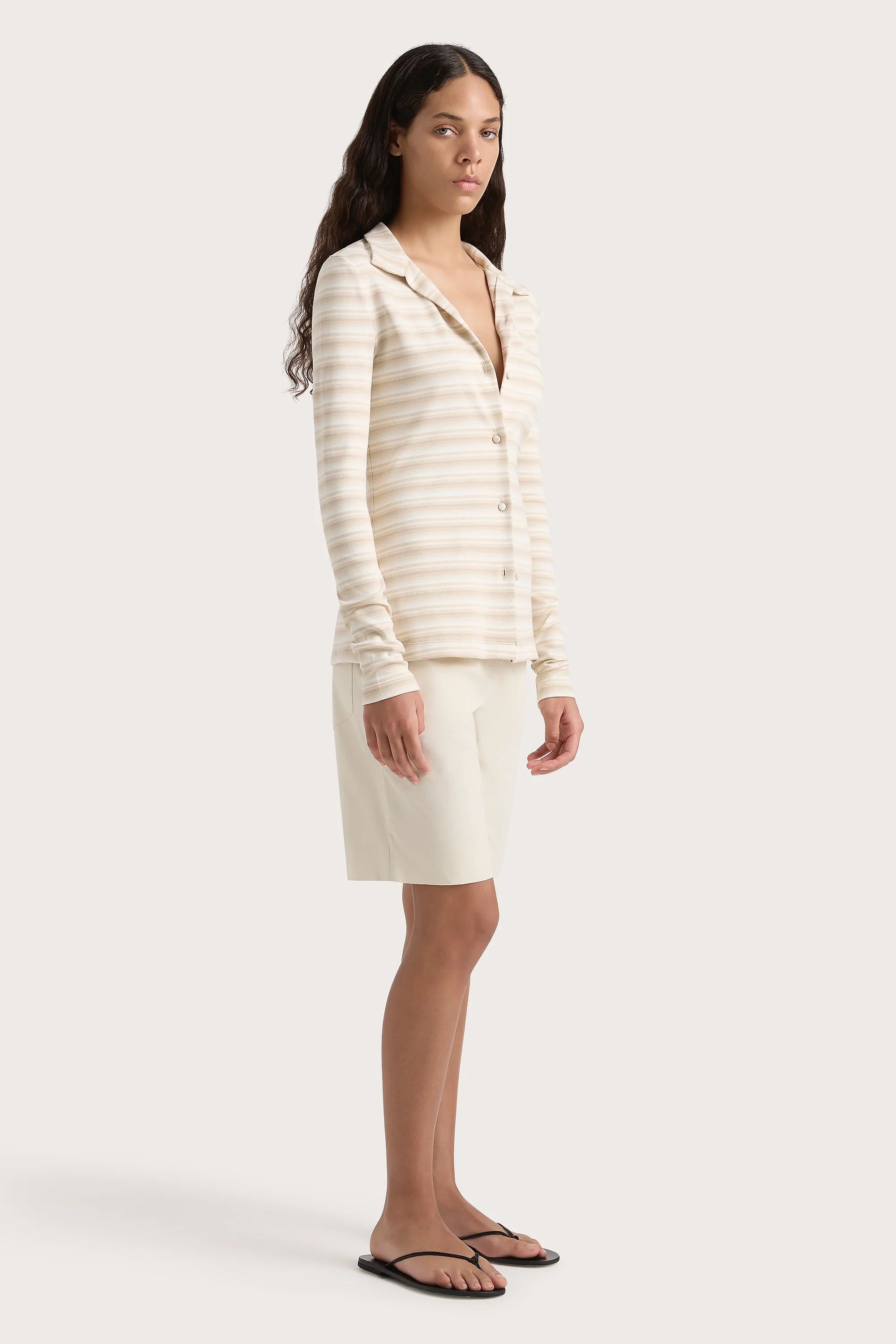 Tiesse Shirt Cream Stripe - Final Sale - Image 4