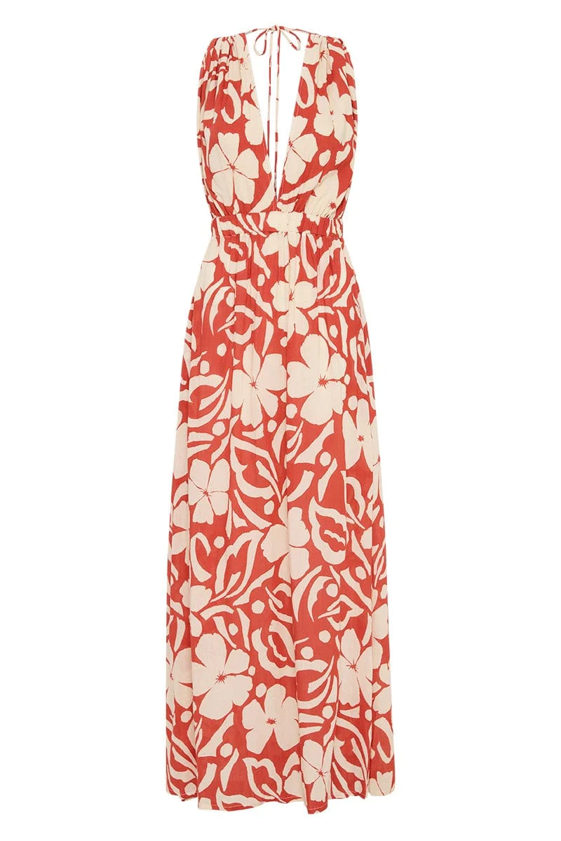 Tropicale Midi Dress Pavito Floral Watermelon - Final Sale - Image 10