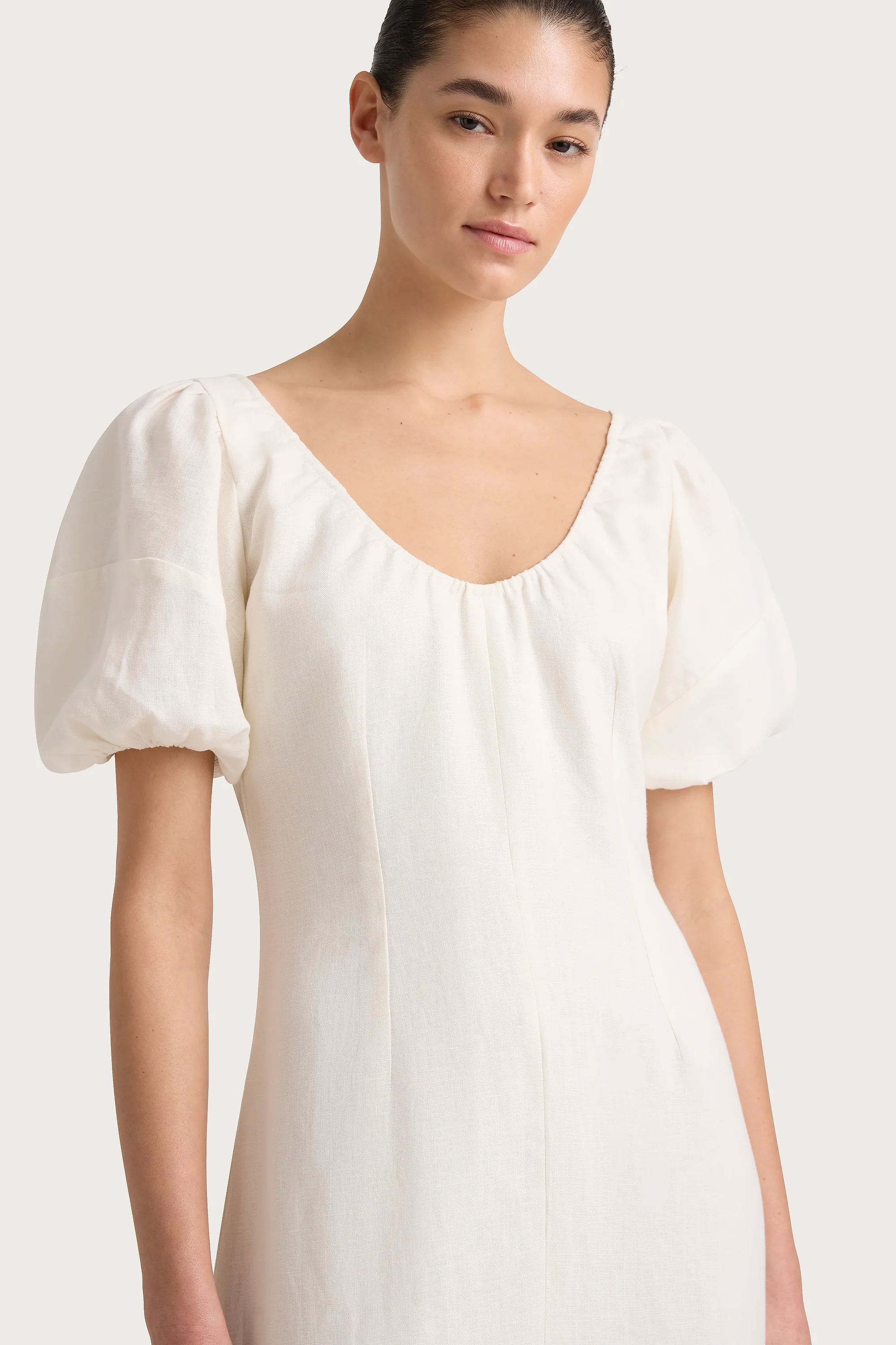 Vence Midi Dress White - Final Sale - Image 3