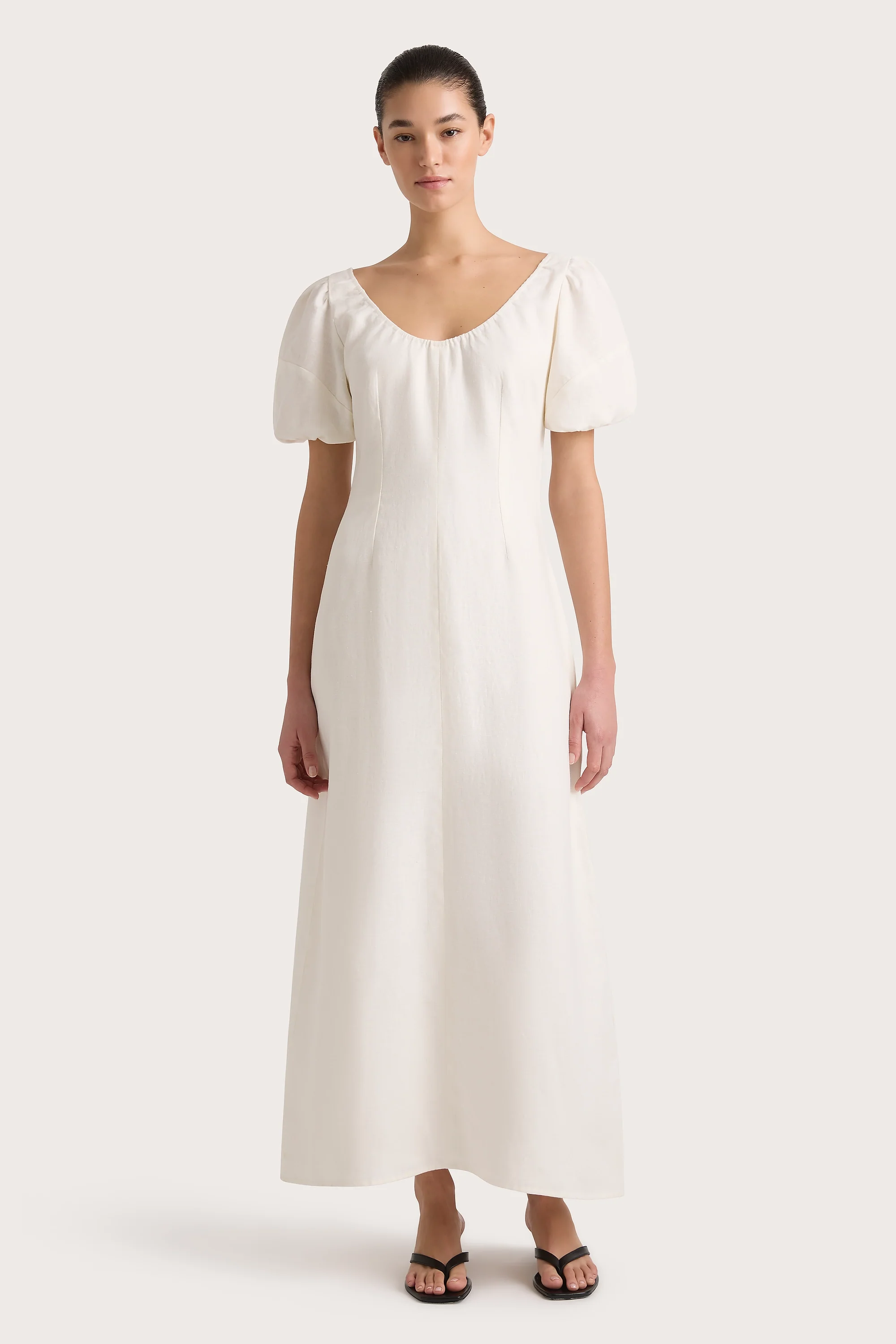 Vence Midi Dress White - Final Sale - Image 4