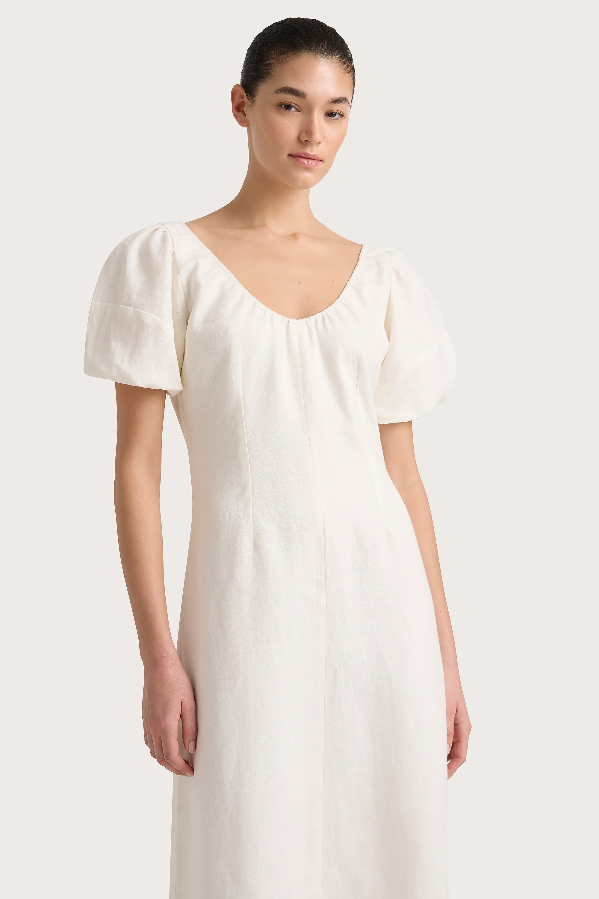 Vence Midi Dress White - Final Sale - Image 5