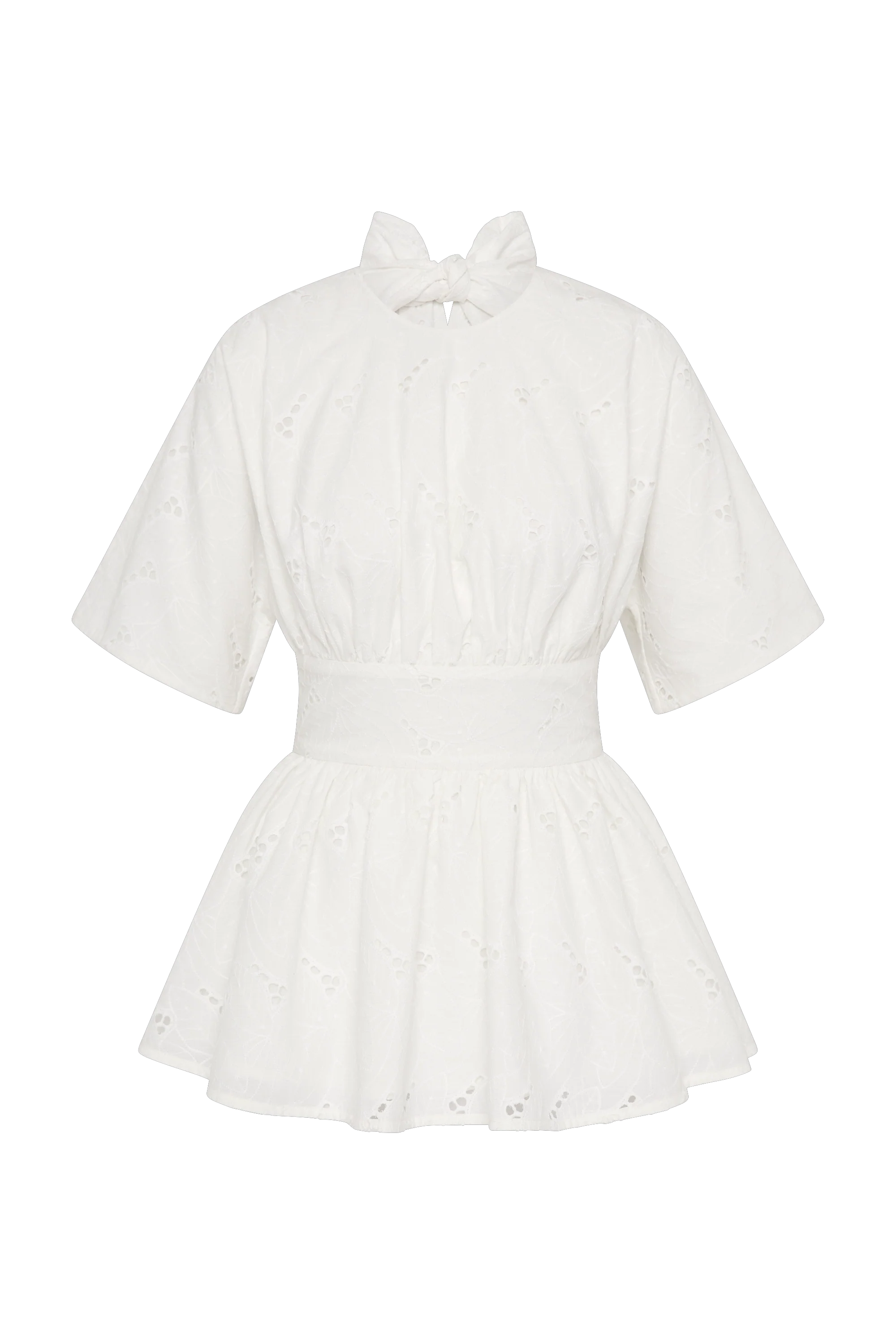 Vilde Top Birgitta Broderie Anglaise White - Final Sale - Image 7