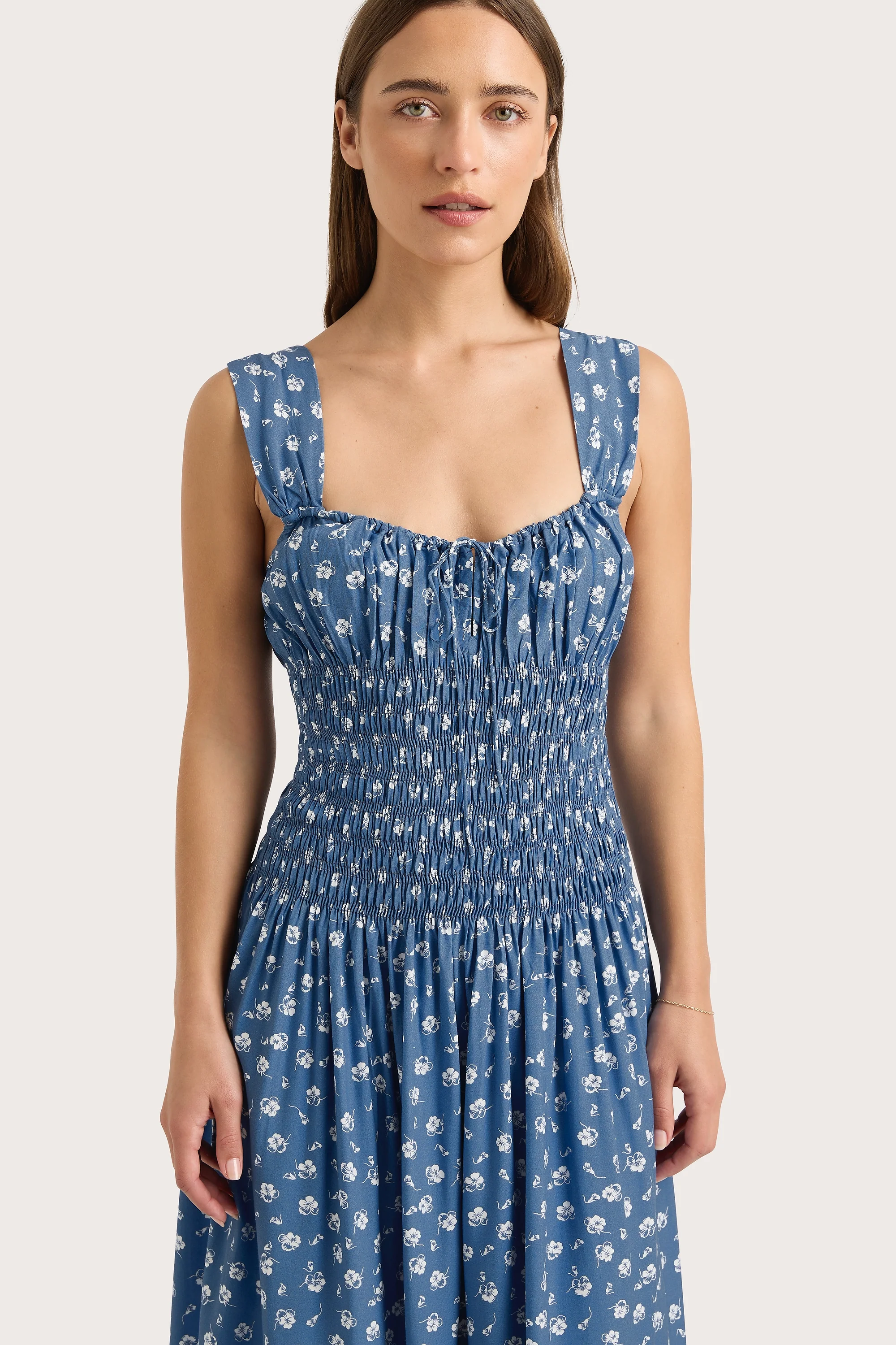 Yerres Midi Dress Floral Blue - Final Sale - Image 2
