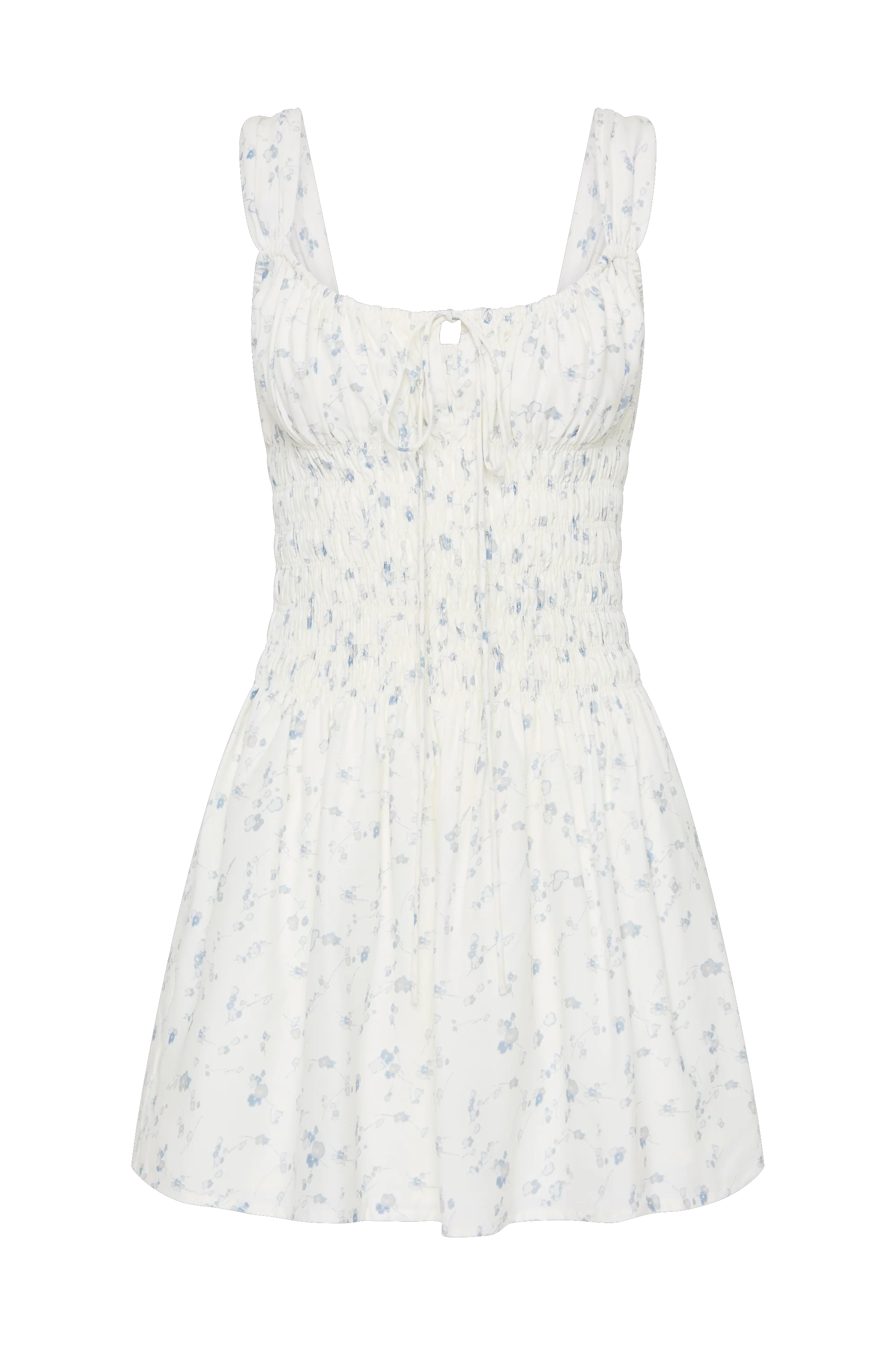 Yerres Mini Dress Blossom Egg Shell Powder Blue - Final Sale - Image 12