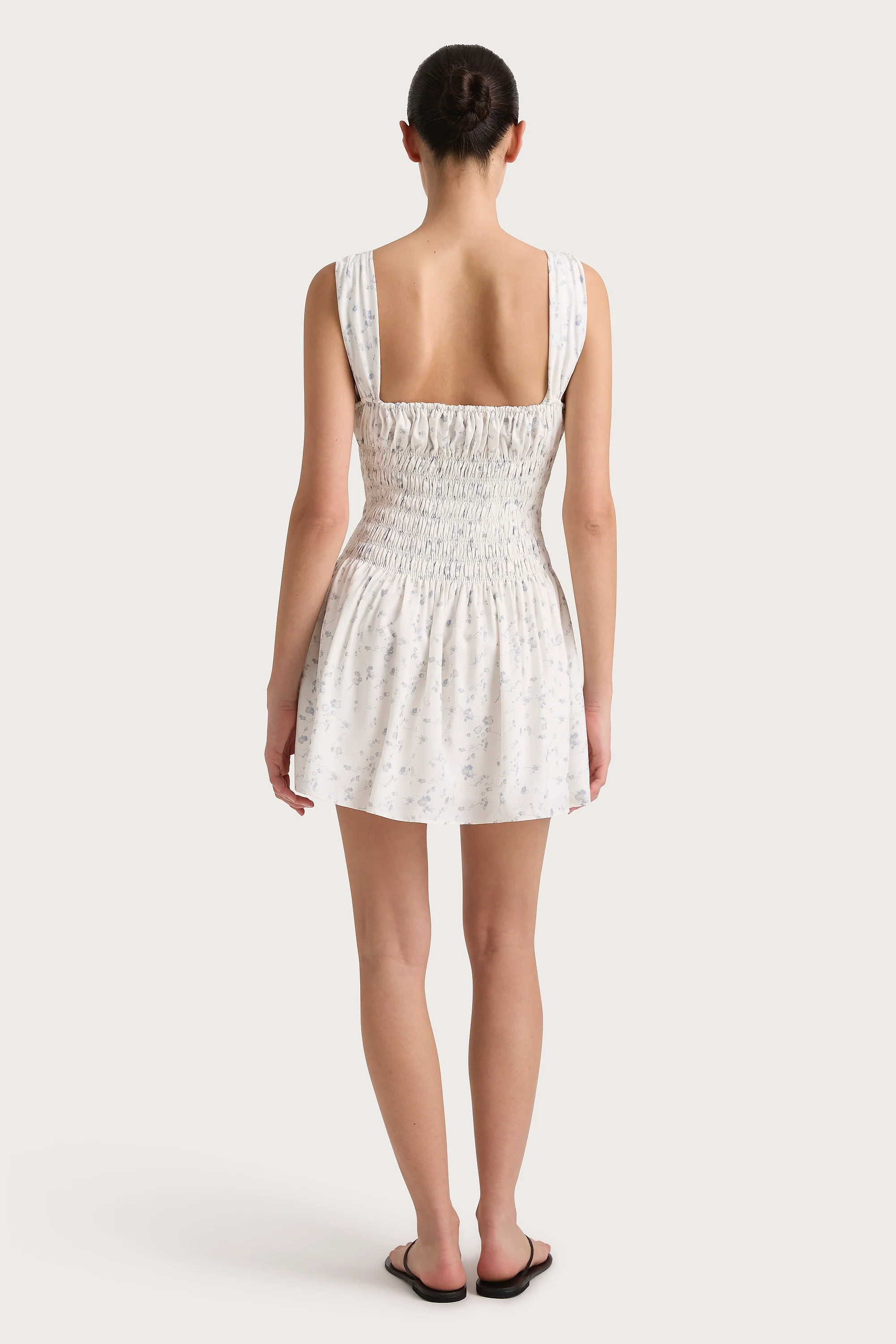Yerres Mini Dress Blossom Egg Shell Powder Blue - Final Sale - Image 5