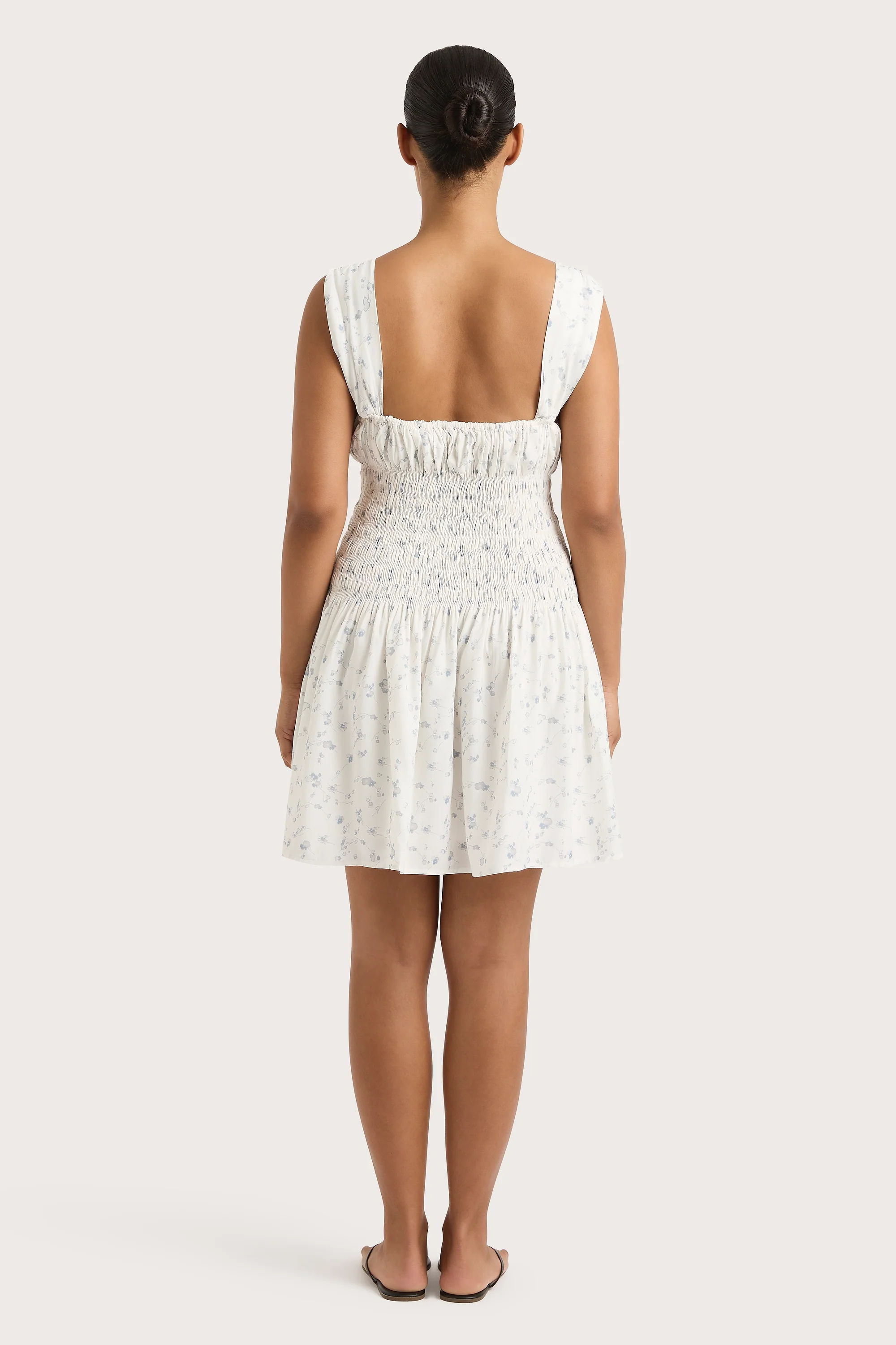 Yerres Mini Dress Blossom Egg Shell Powder Blue - Final Sale - Image 9