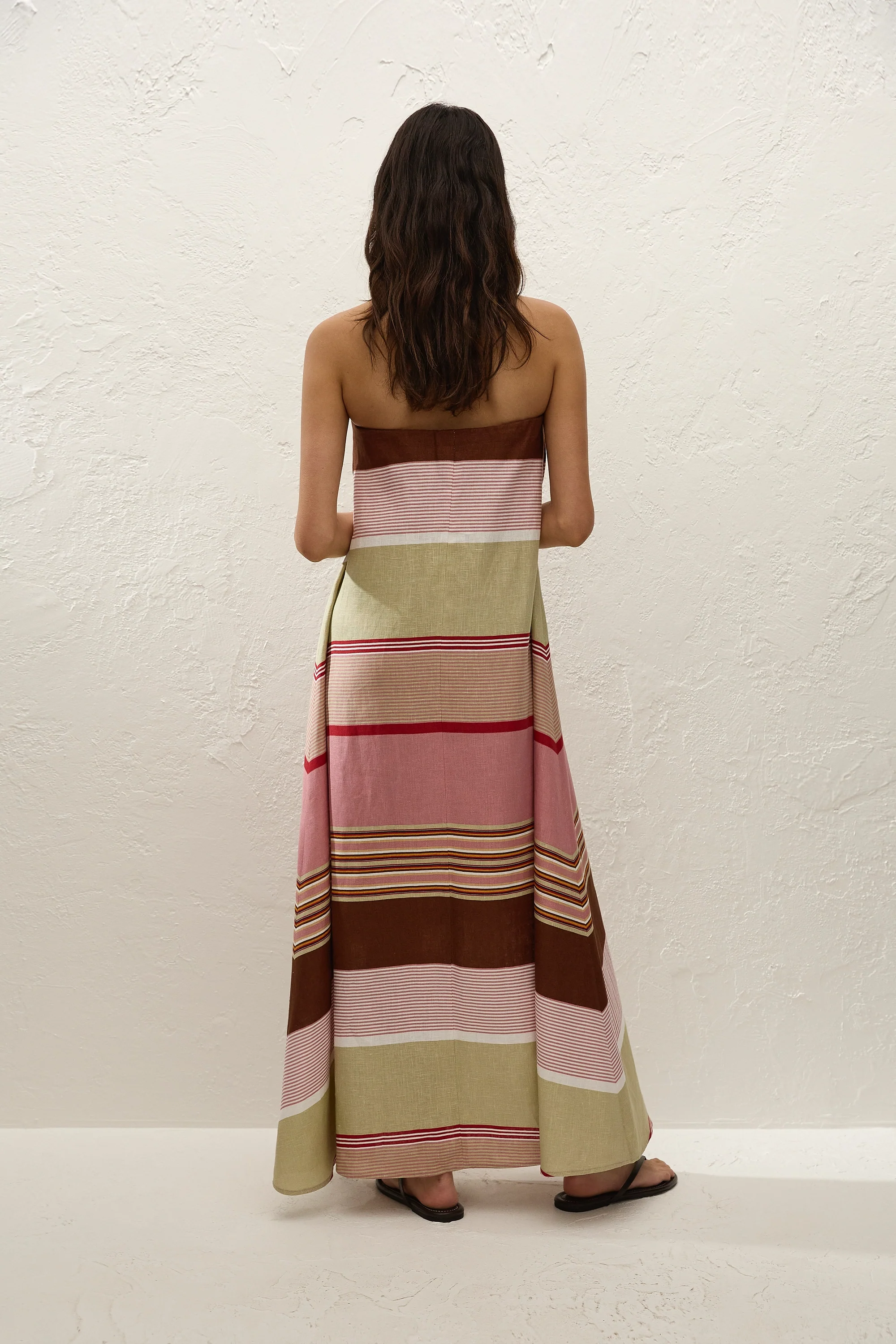 Yolina Maxi Dress Barragan Stripe Dusty Mauve - Image 7
