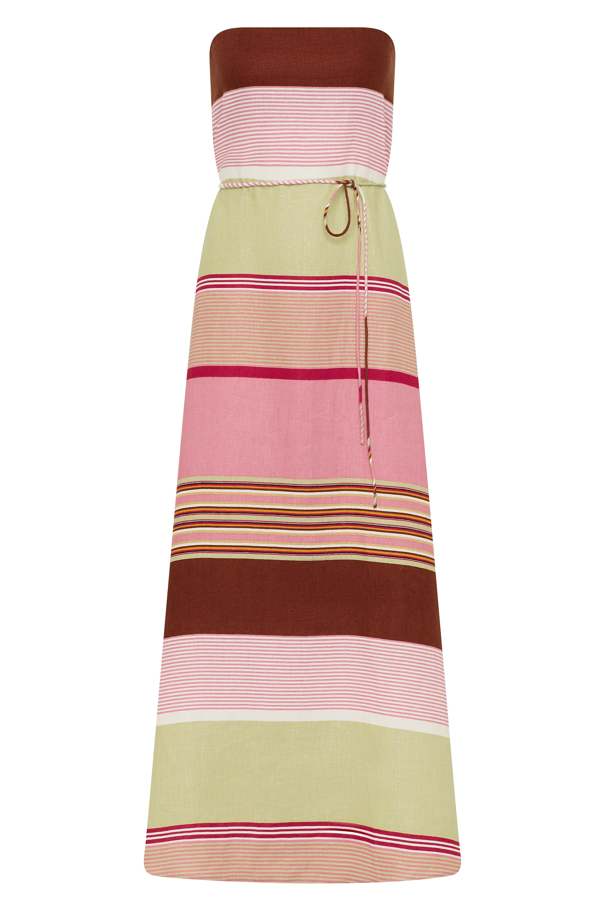 Yolina Maxi Dress Barragan Stripe Dusty Mauve - Image 9
